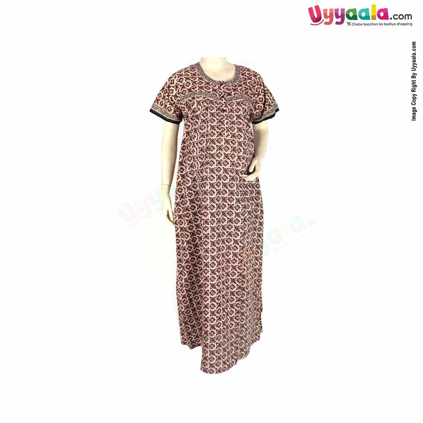 Feeding Nighty Pure Cotton (L) - Cream