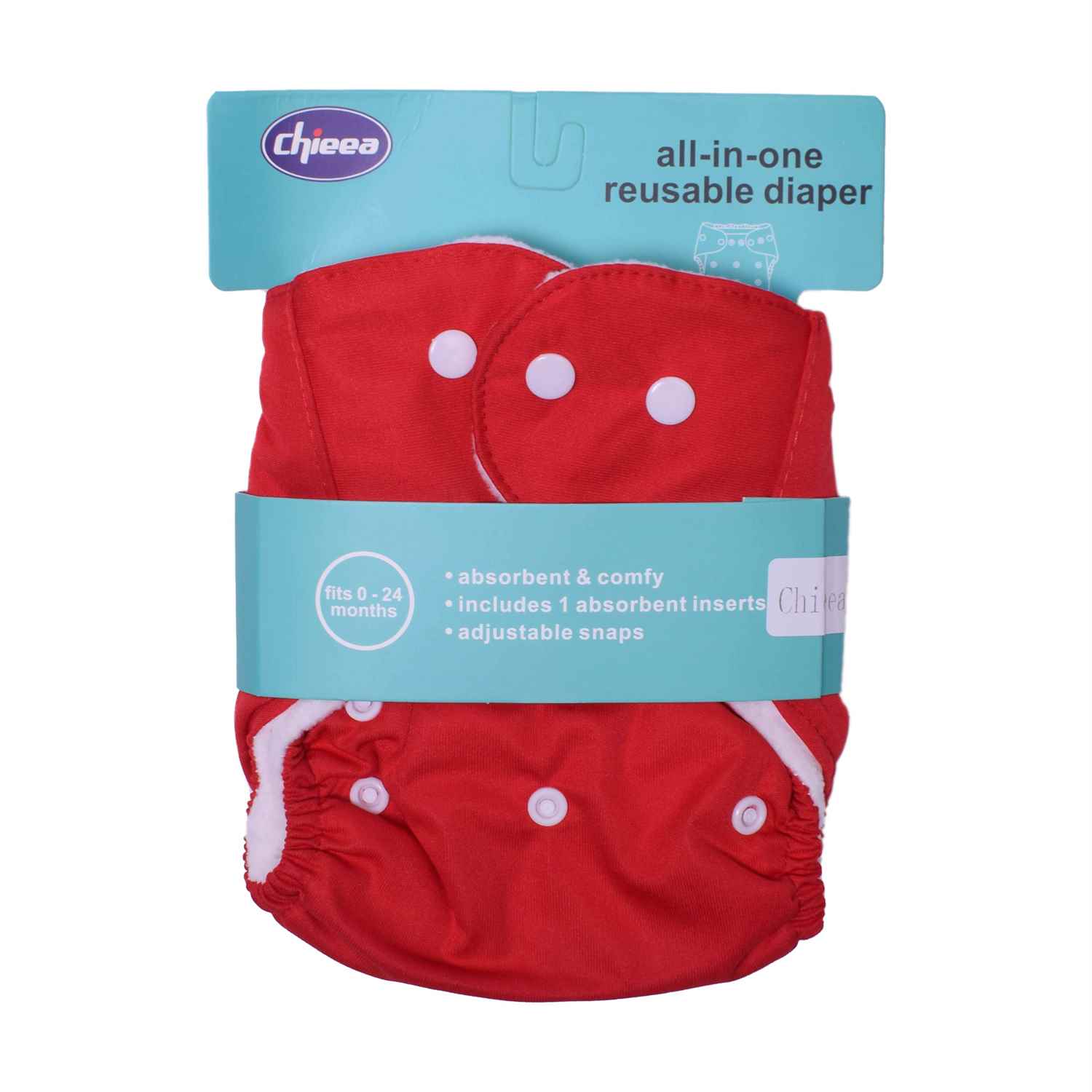 CHIEEA All-In-One Reusable Diaper Adjustable With Pad 0-24M