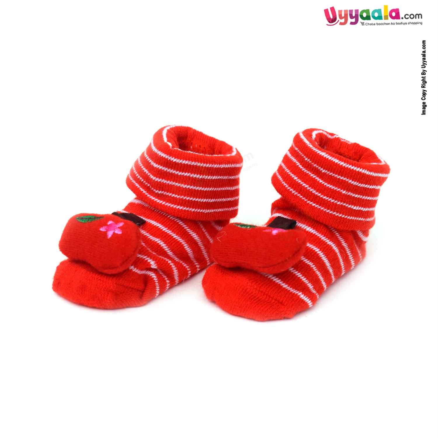 ALYAJOY Baby Socks With Apple Patch