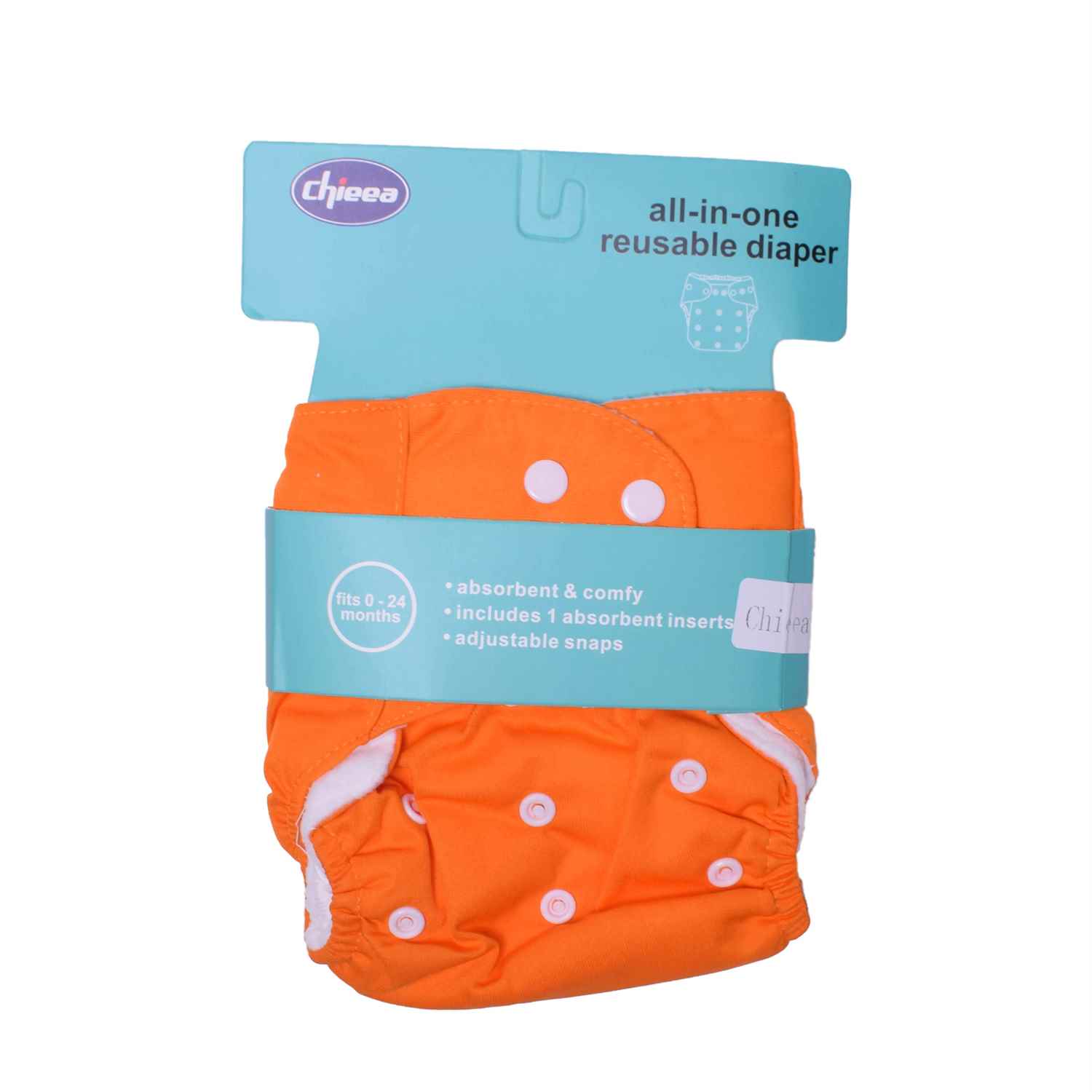 CHIEEA All-In-One Reusable Diaper Adjustable With Pad 0-24M
