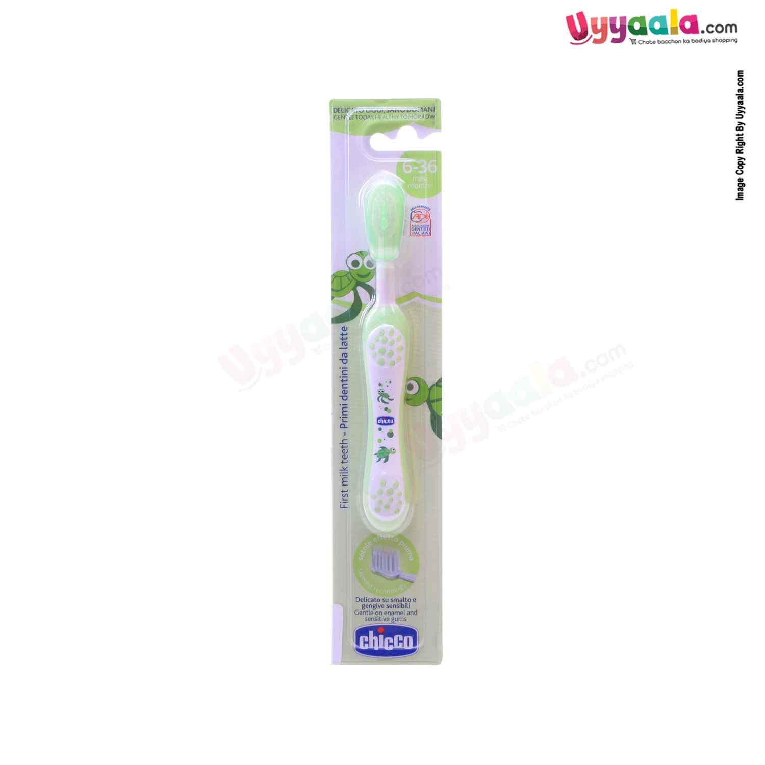 Tooth brush for babies, Green