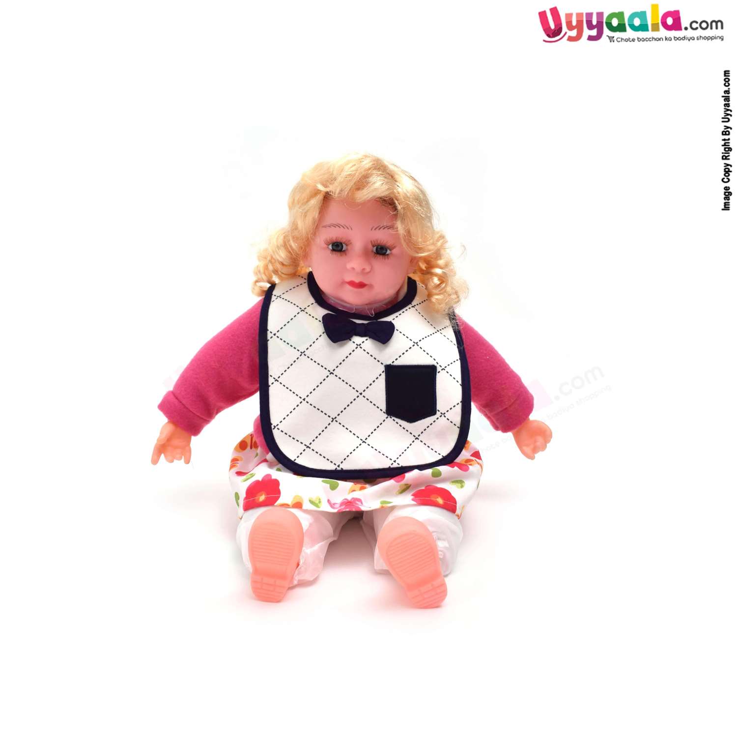 MOMS CARE Double Layered Baby Feeding Bib One Side Cotton & Other Side Terry with Bow for New Born Pack OF 2, 0-9 m Age, Size(29*19 cm)-Red & White