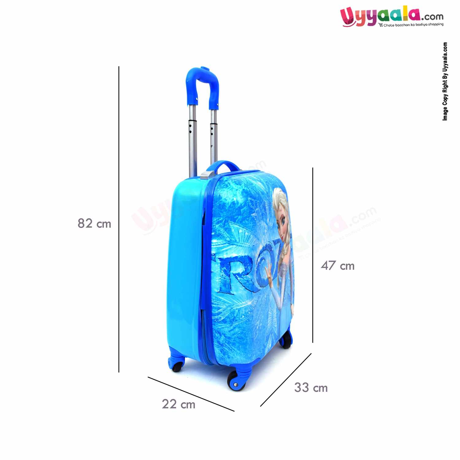 Travel Trolley Bag for Kids with Frozen Print 18 Inches - Blue