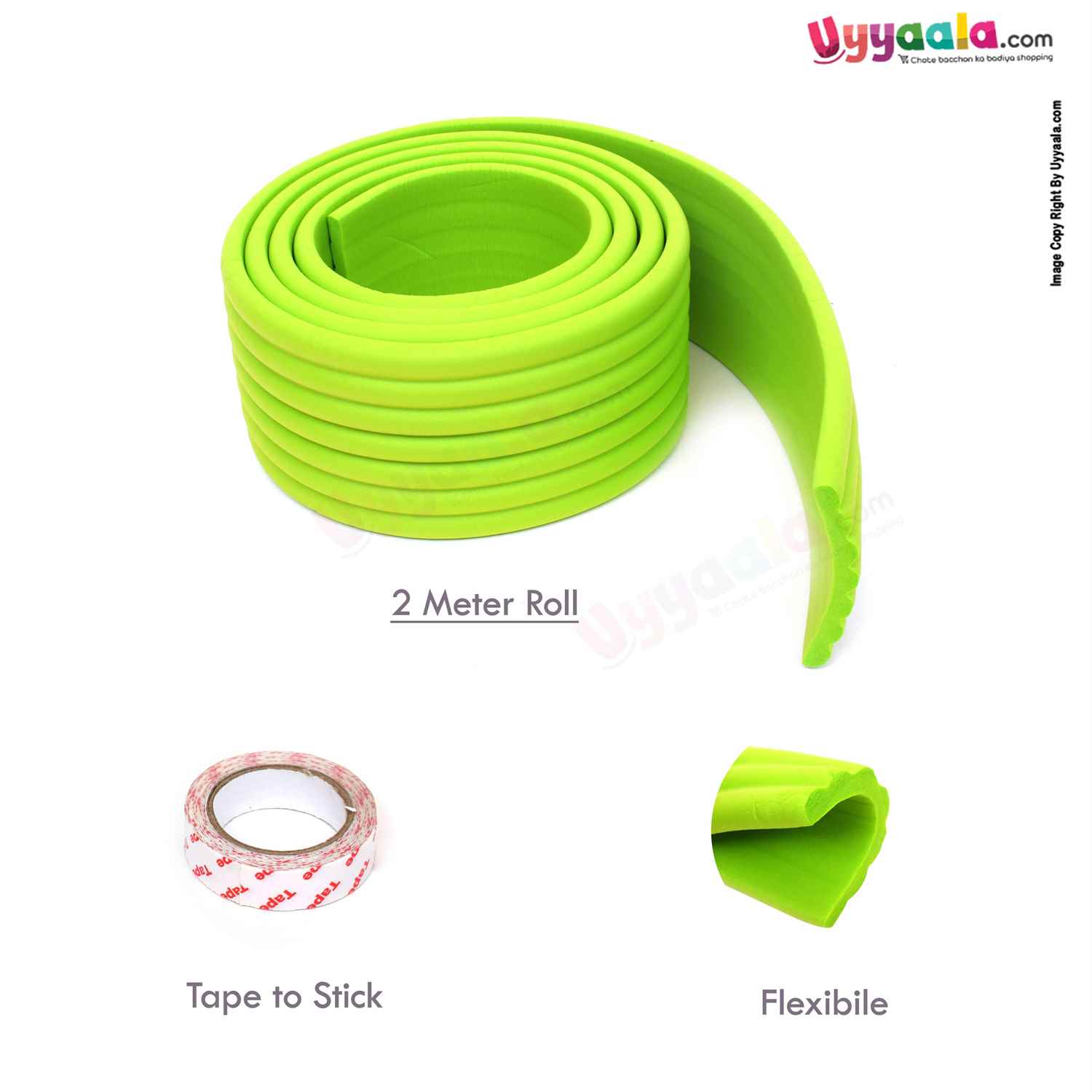 WEIKANG Safety Edge Guard for Babies 2 Meters 0+m Age, Green