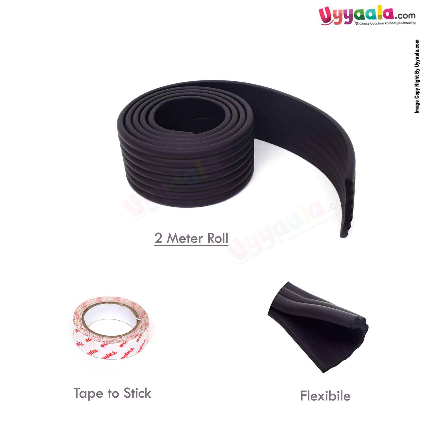 WEIKANG Safety Edge Guard for Babies 2 Meters 0+m Age, Black