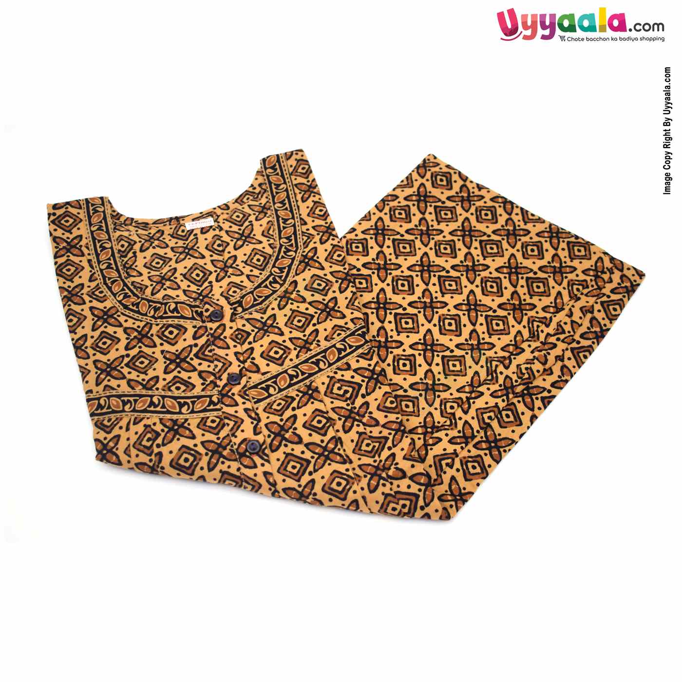 Feeding Nighty Pure Cotton (L) - Brown