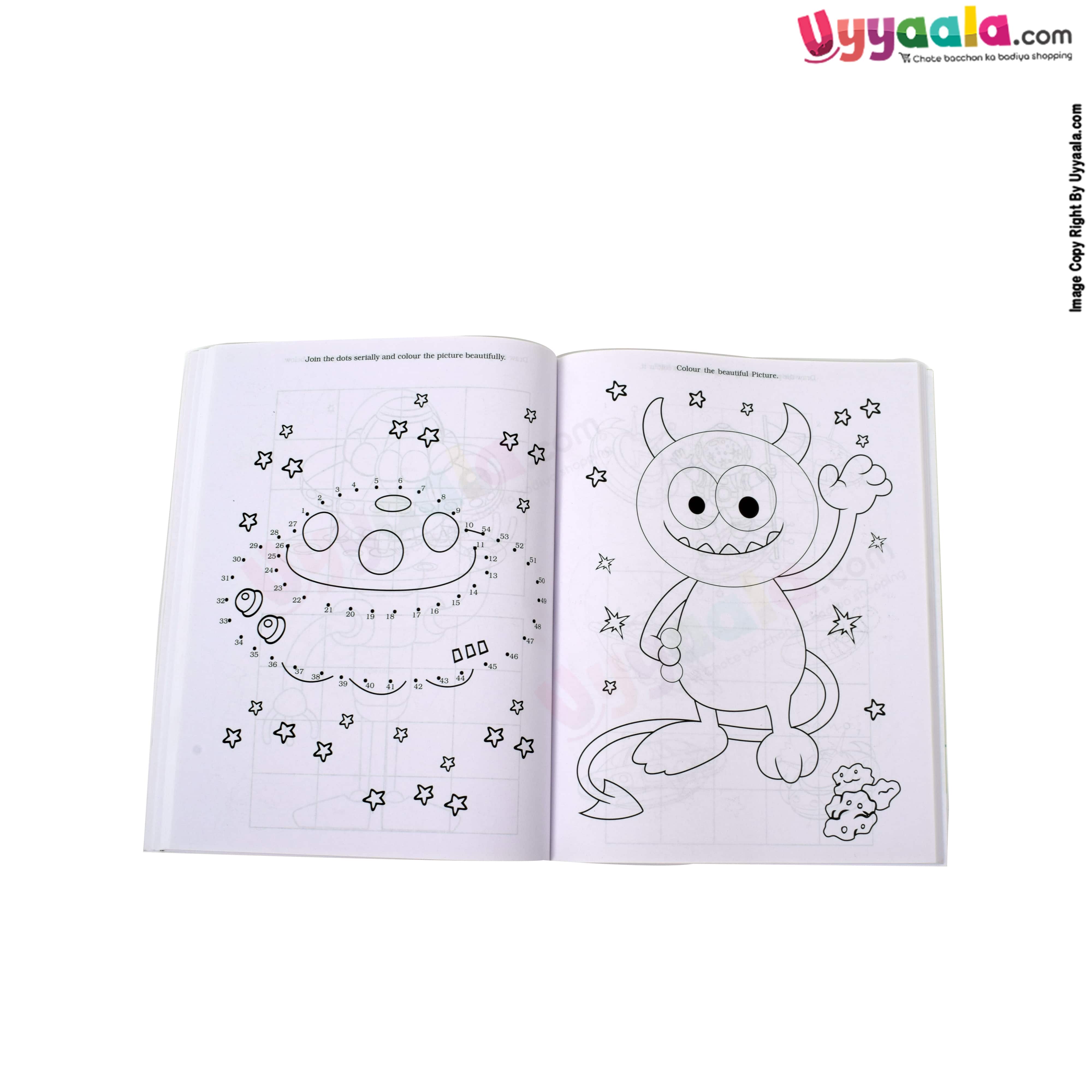 NAVNEET jumbo activity book, pack of 4 - 4 volumes (Sea World, Space Travel, Jungle Safari & Coloring)