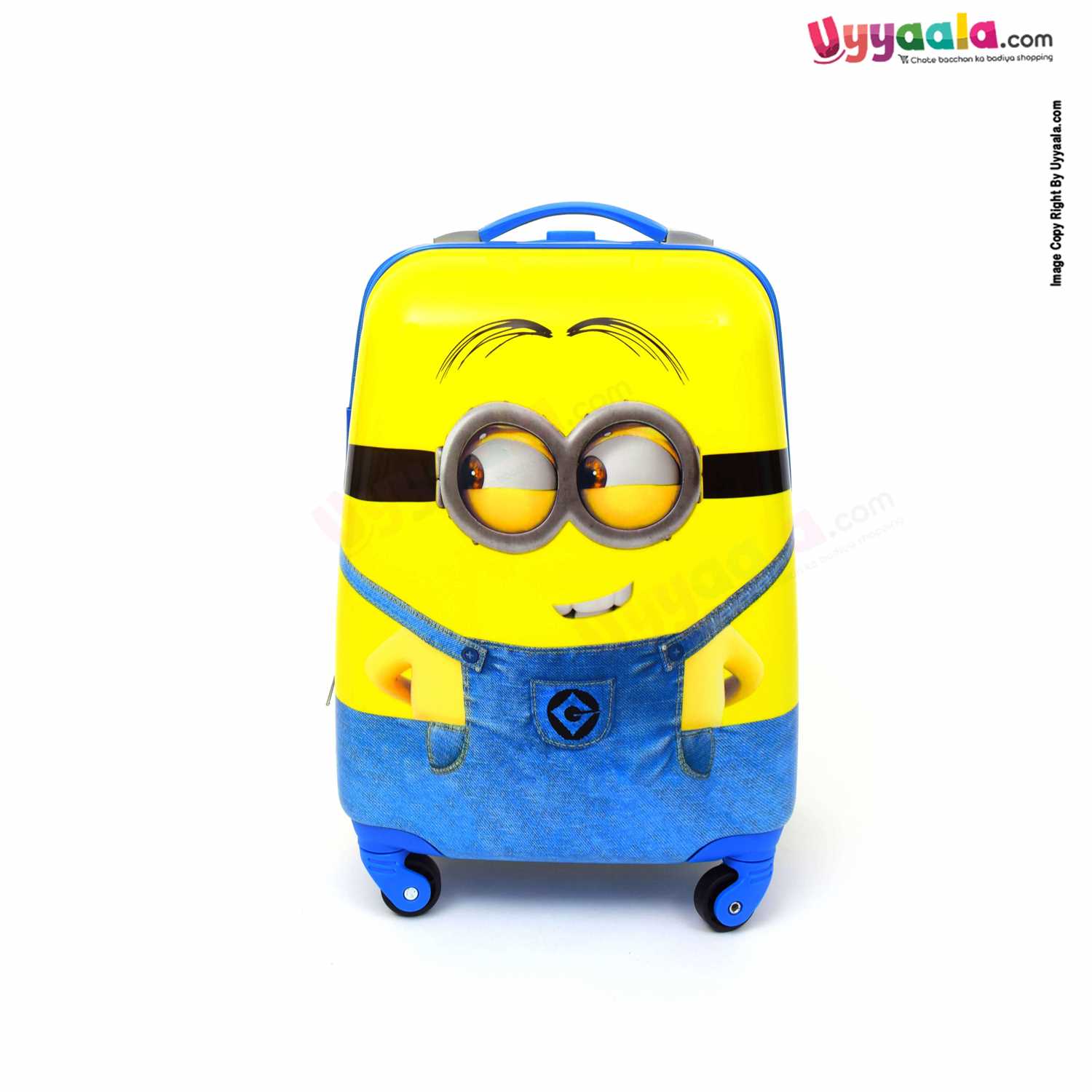 Travel Trolley Bag for Kids with Minion Print 18 Inches - Yellow