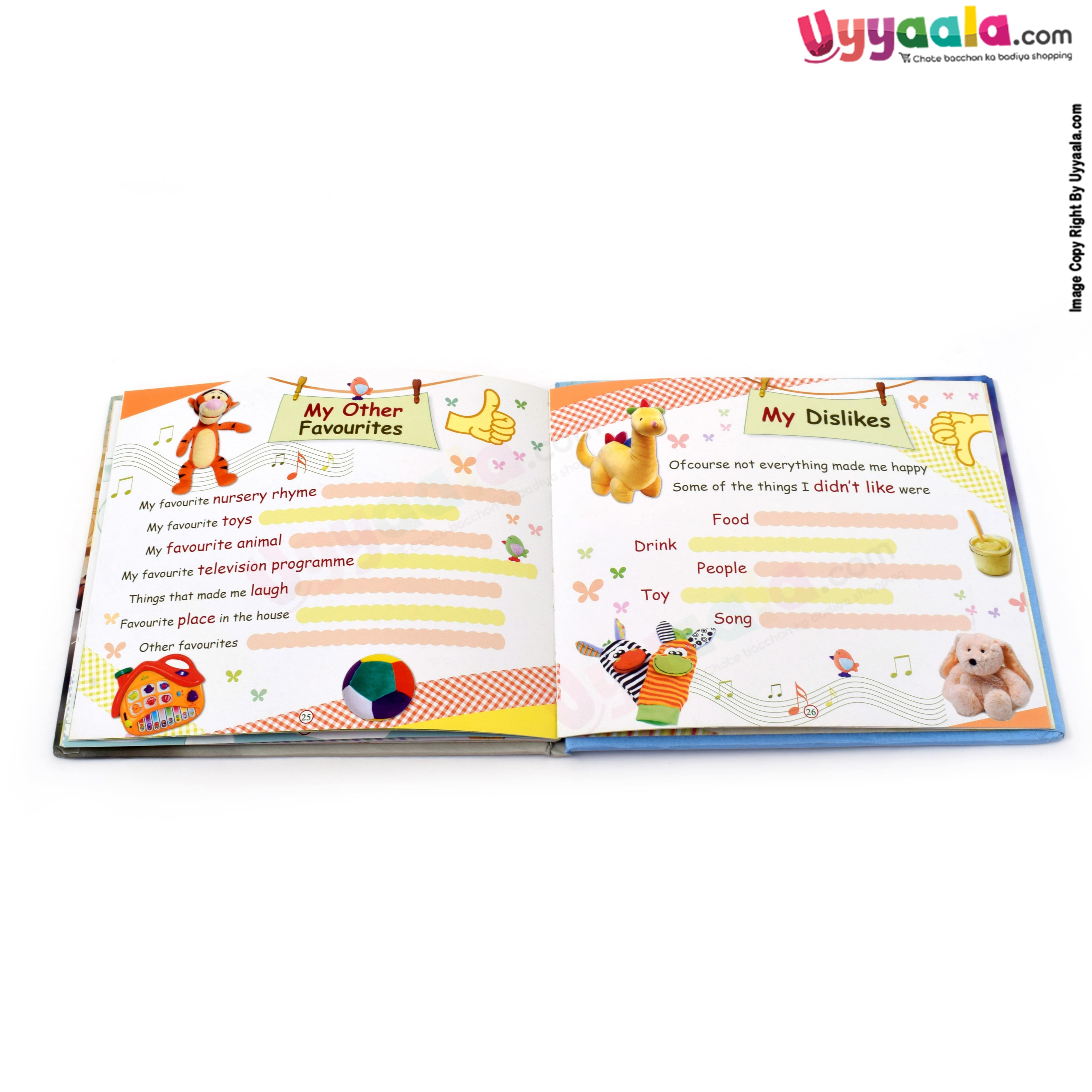 BABY record and memories book for sweet baby boy - 0-2 years