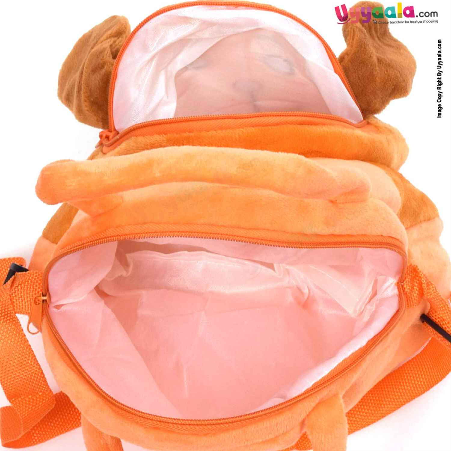 Doggy Themed Soft Hand Bag for Kids - Orange, Brown