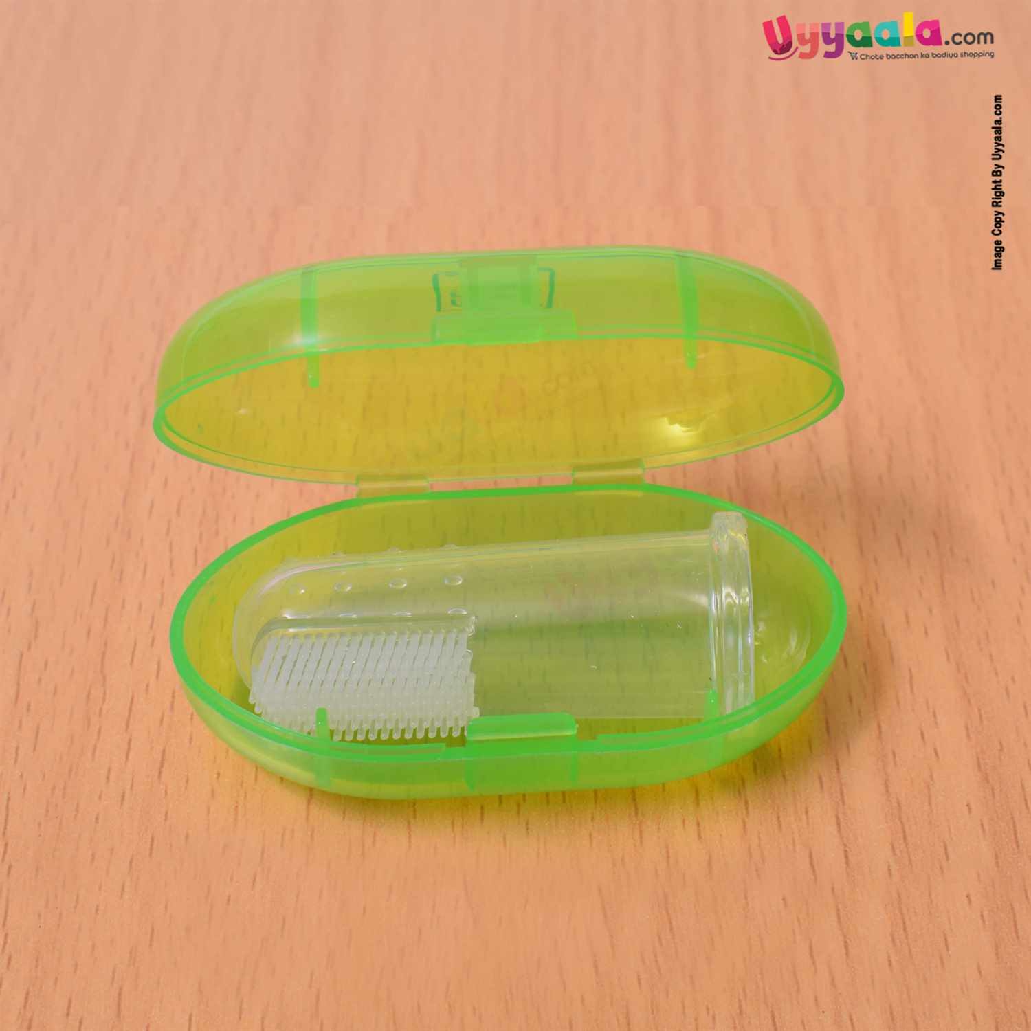 MEE MEE Soft Silicone Baby Finger Toothbrush with Storage Case, 0+m Age