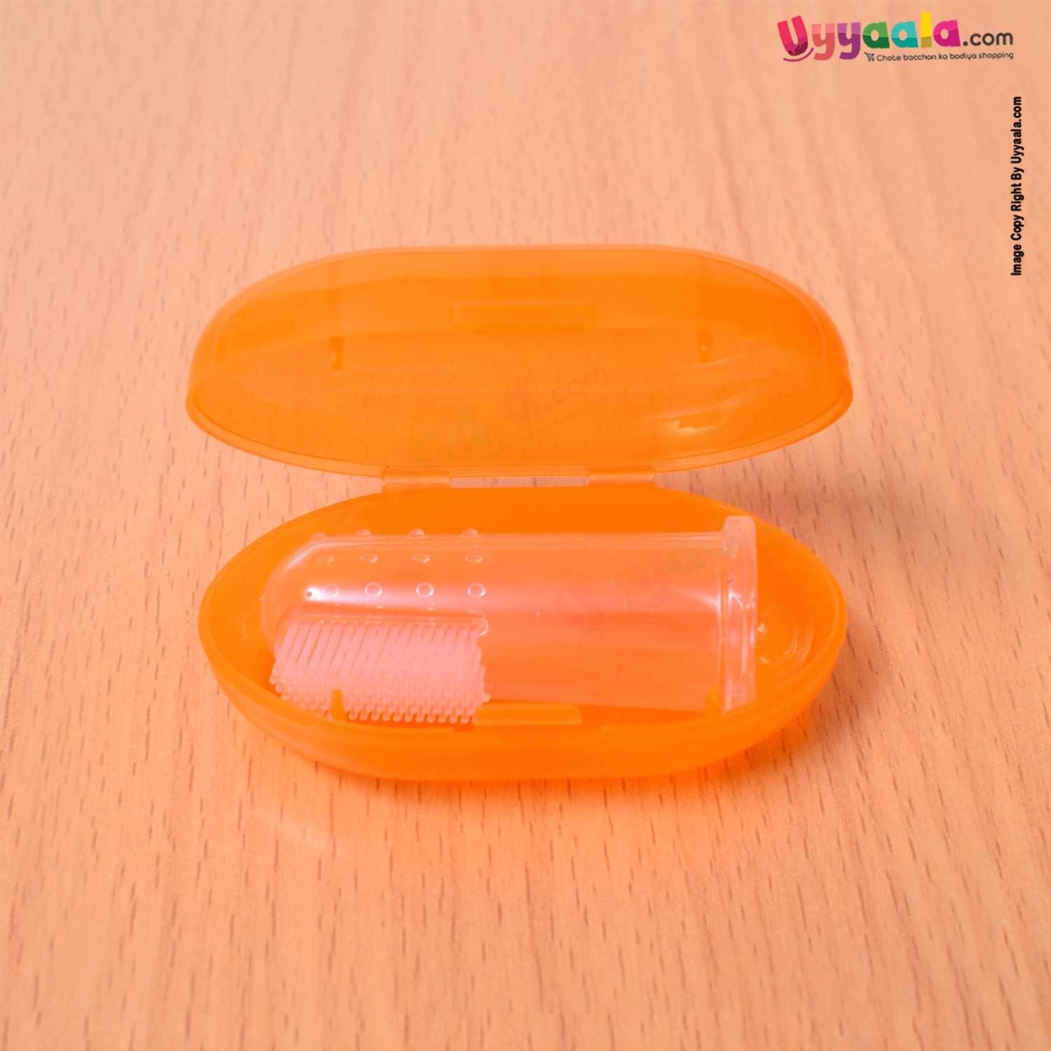 MEE MEE Soft Silicone Baby Finger Toothbrush with Storage Case, 3+m Age