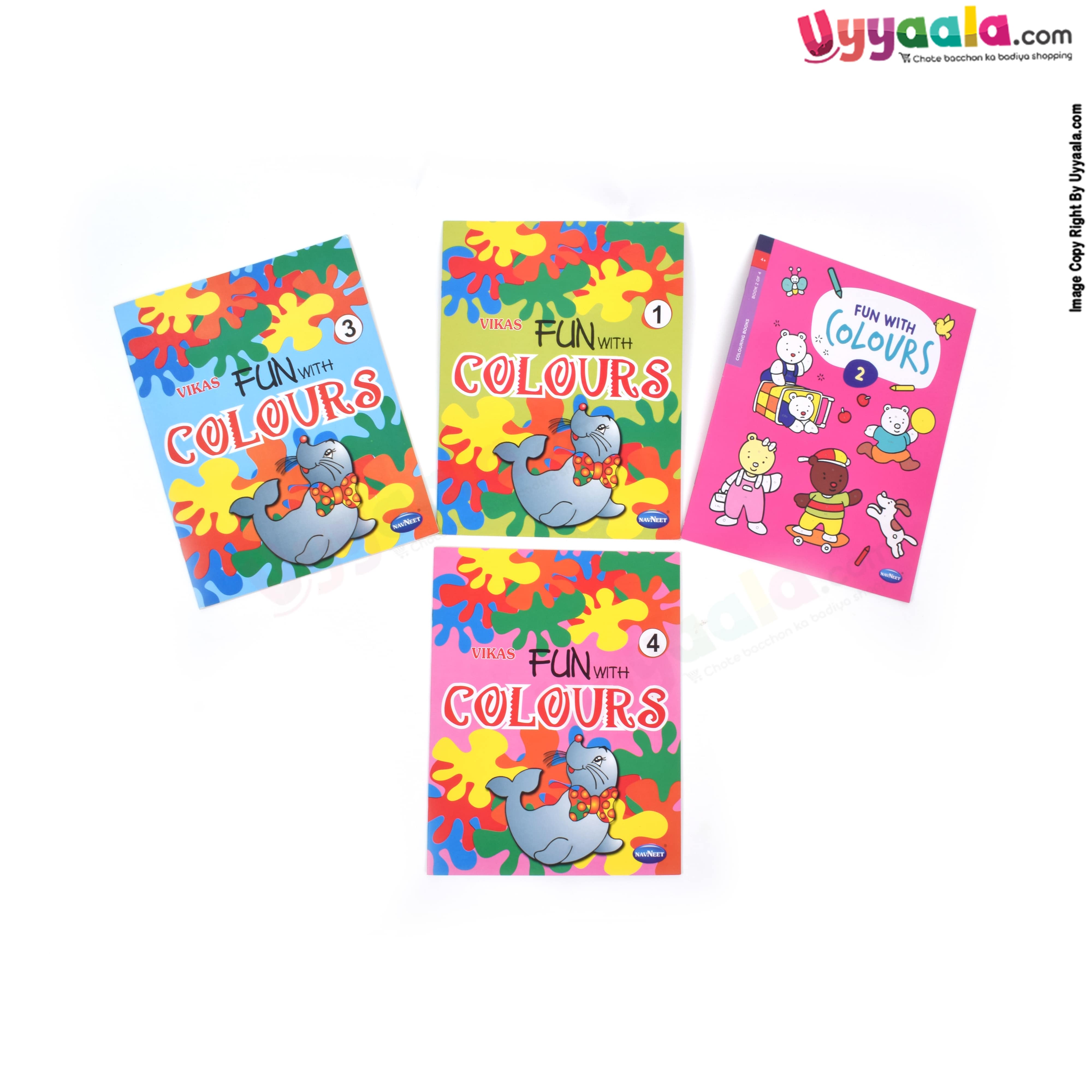 NAVNEET fun with colors book, pack Of 4- 4 volumes