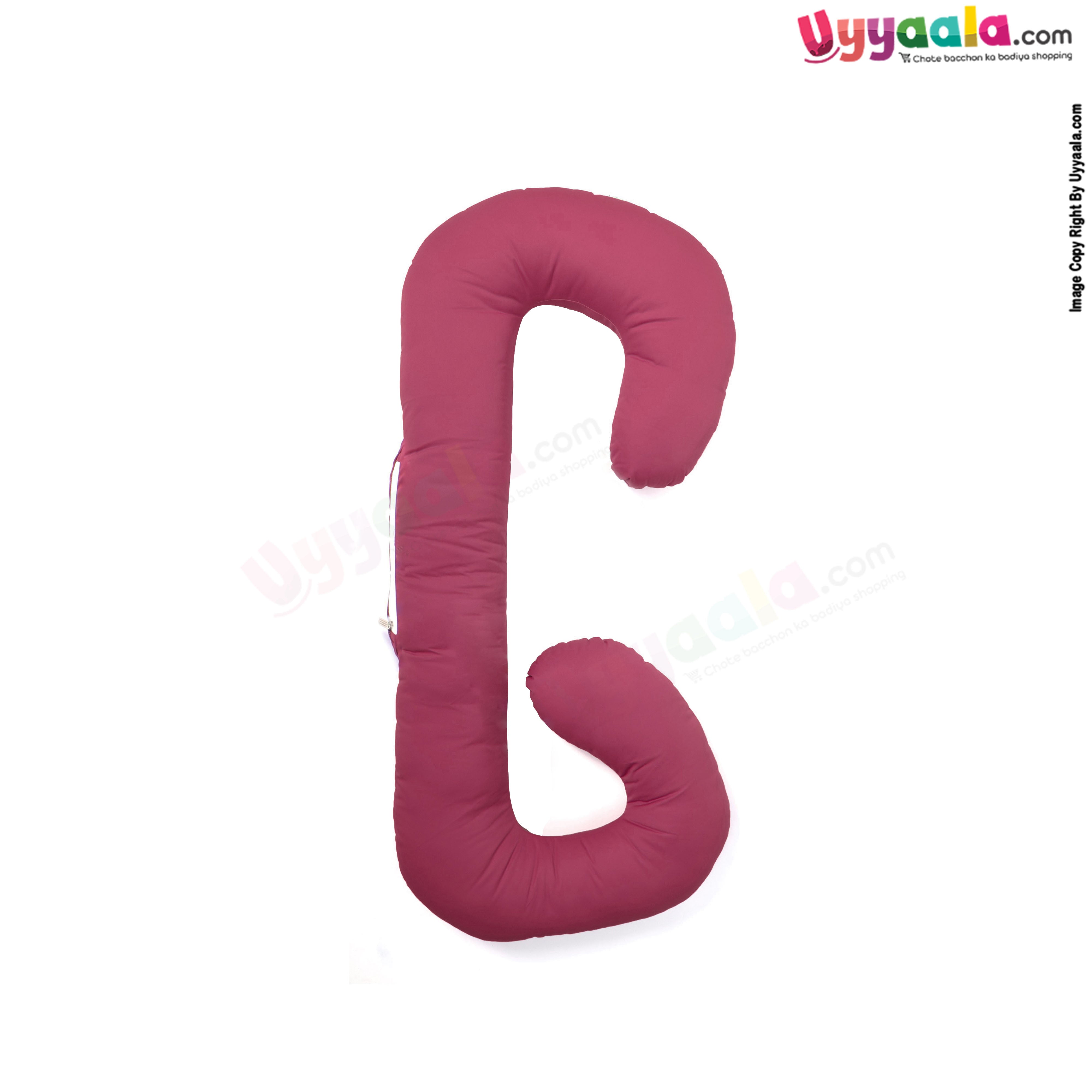MOMMAS BABY C -Shape Pregnancy Pillow - Maroon