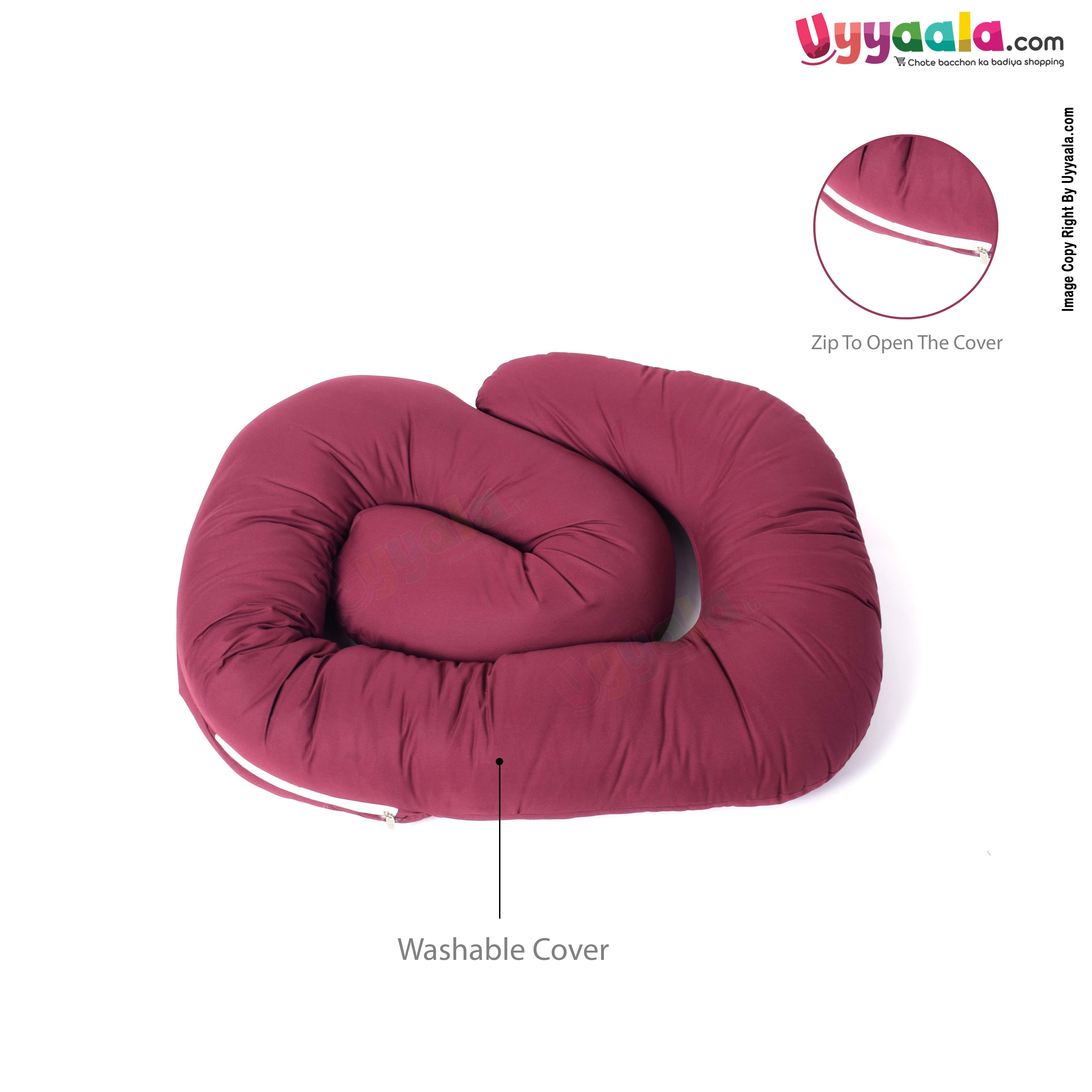 MOMMAS BABY C -Shape Pregnancy Pillow - Maroon