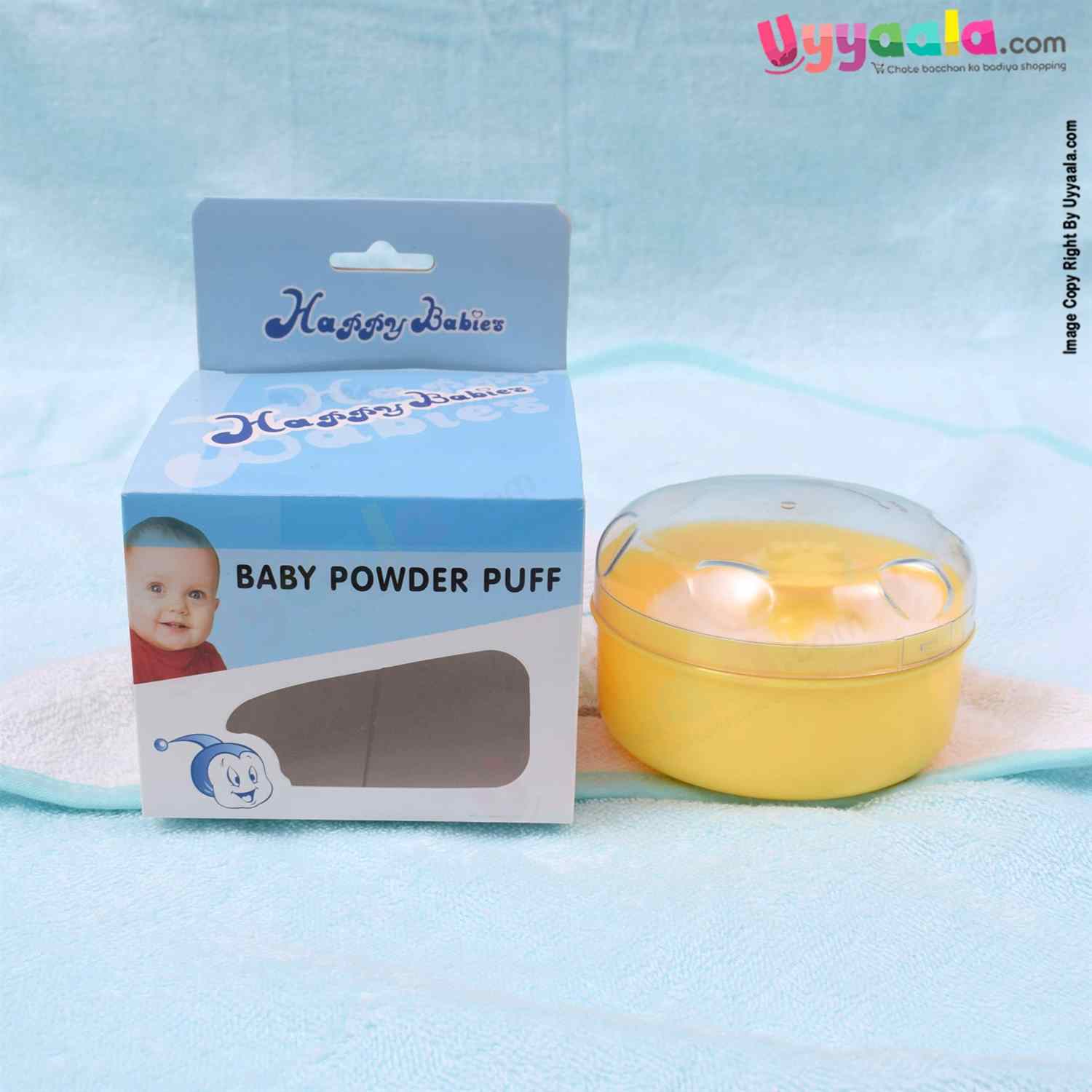 HAPPY BABIES Powder Box with Puff 0-10y Age