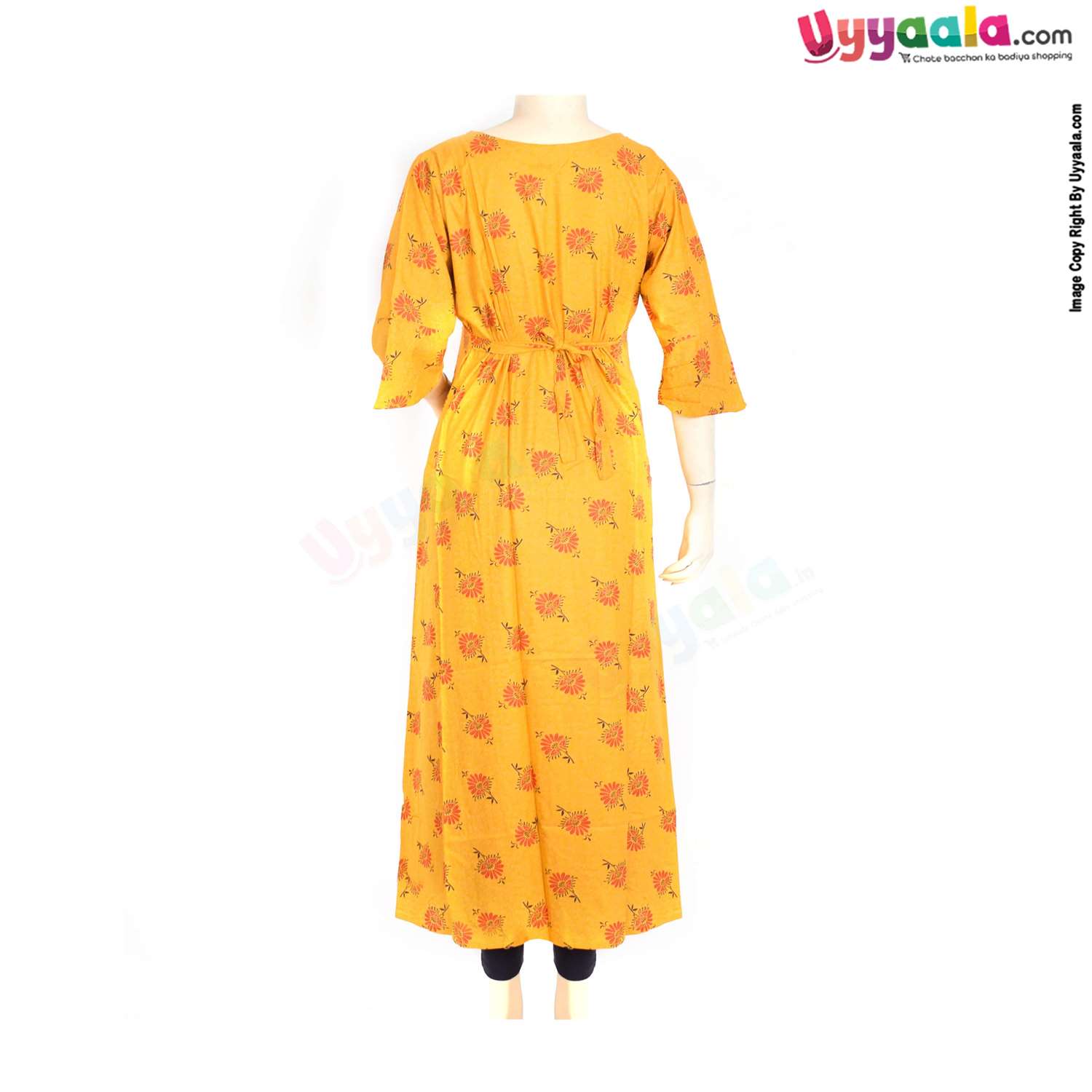 Buy Baby Milk Feeding Kurtis in Cotton - Yellow Online in India at uyyaala.com