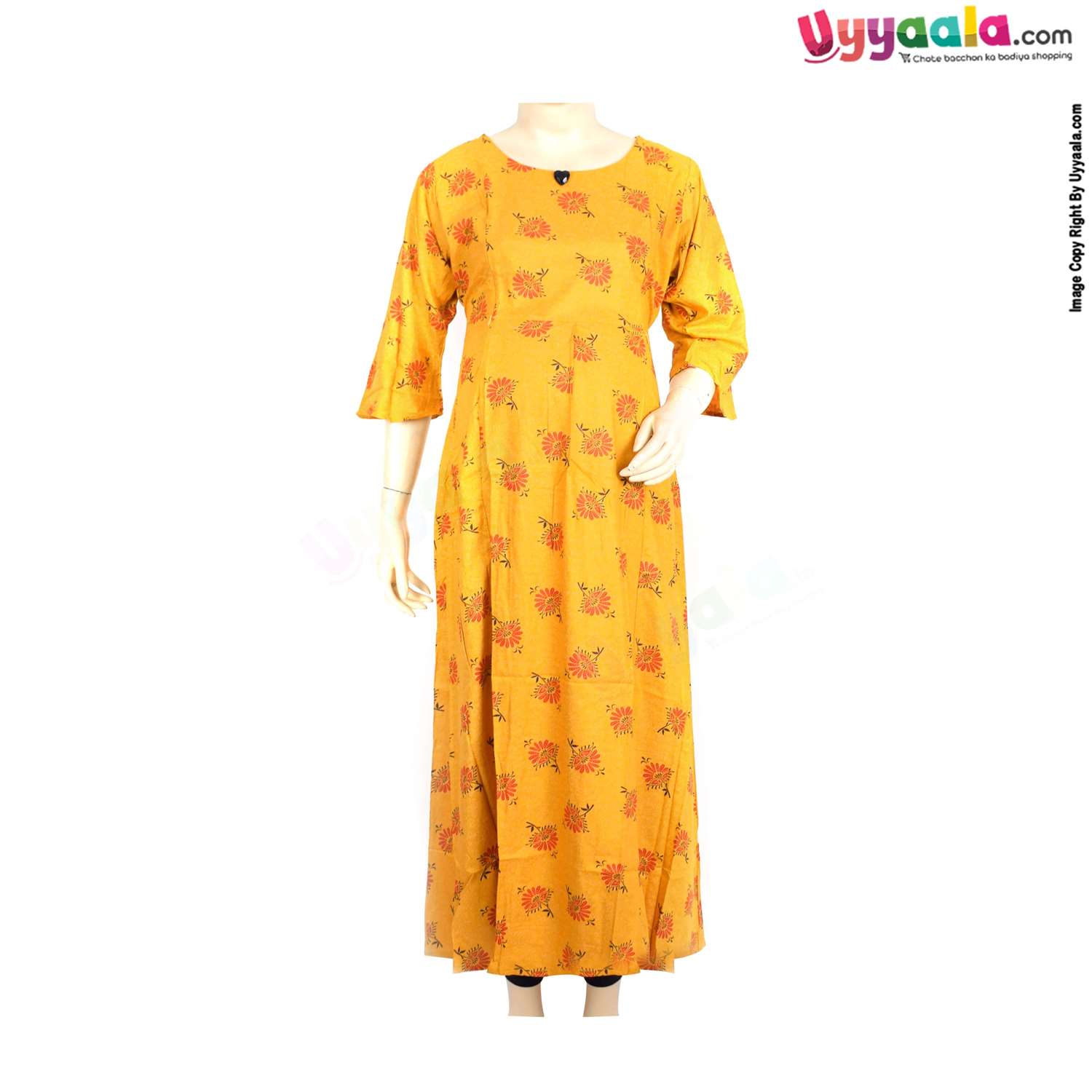 Buy Baby Milk Feeding Kurtis in Cotton - Yellow Online in India at uyyaala.com