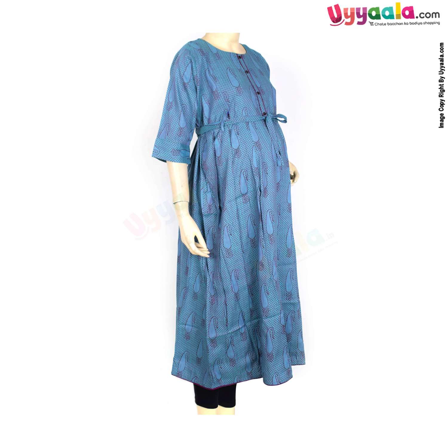 Buy Baby Milk Feeding Kurtis in Cotton - Blue Online in India at uyyaala.com