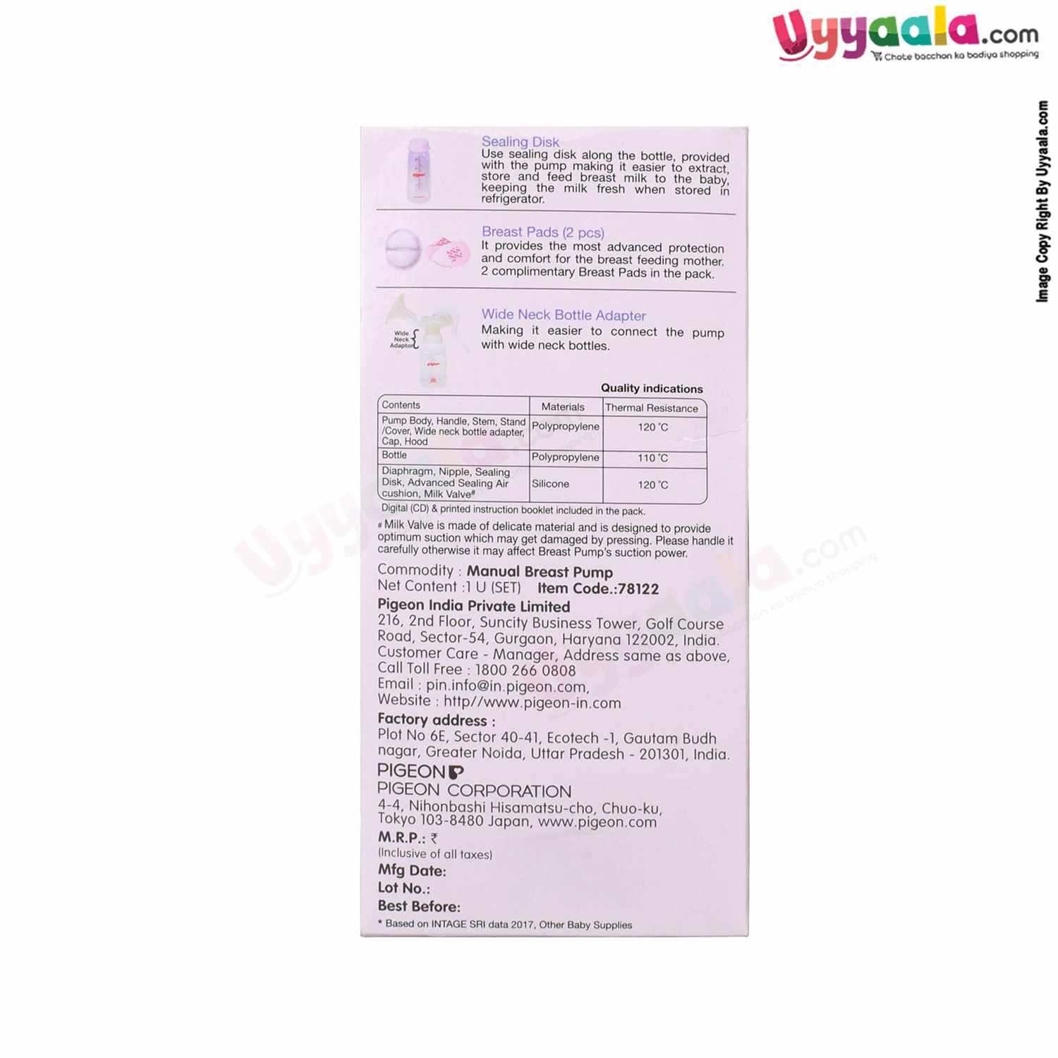 PIGEON Manual Breast Pump With Feeding Set