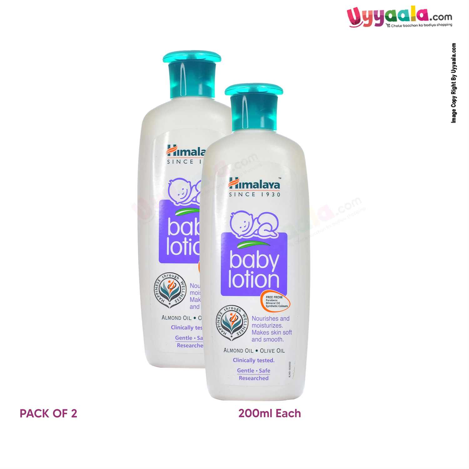HIMALAYA Moisturizing baby Lotion Pack of 2 (200ml Each)