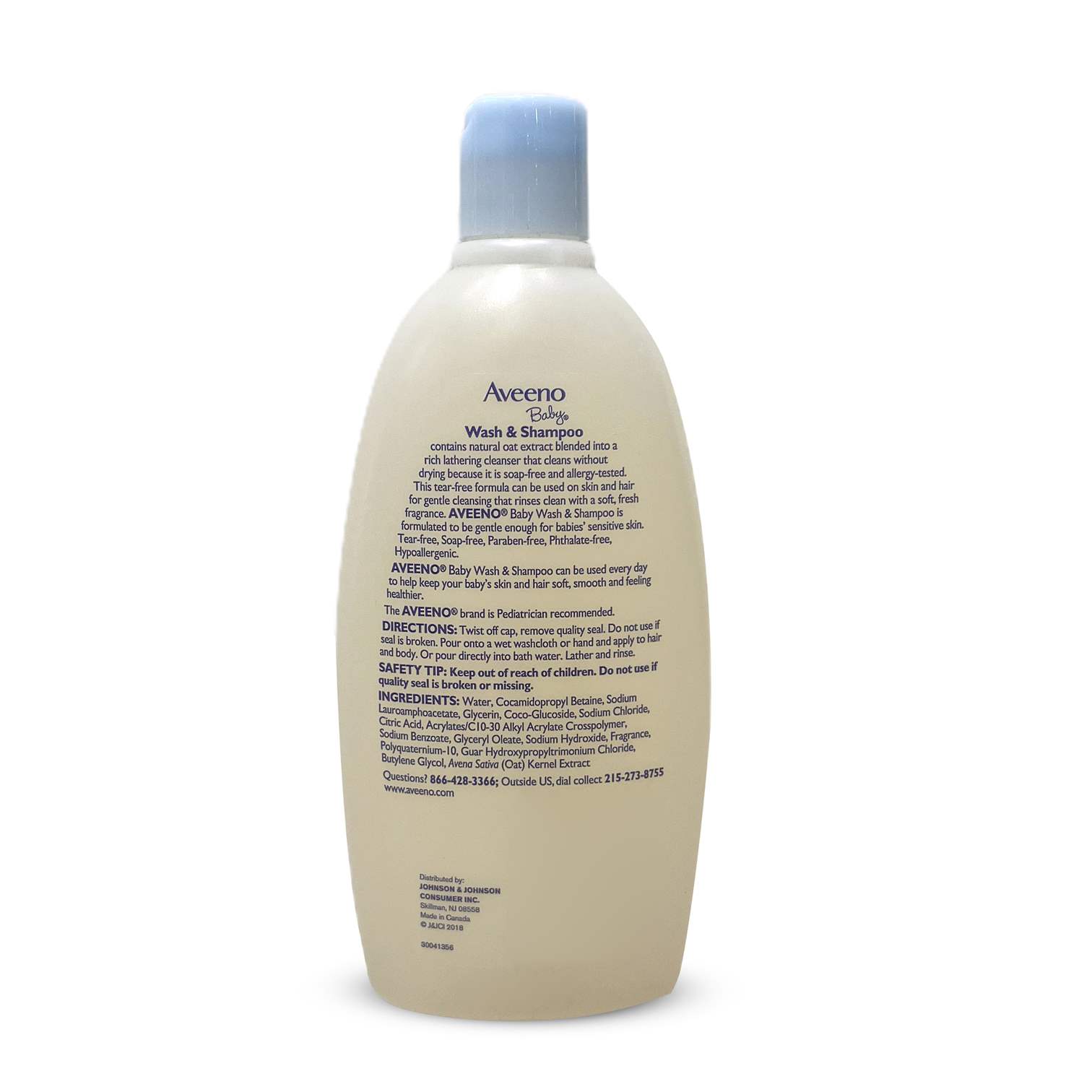 Aveeno Baby Wash & Shampoo with Natural Oat Extract, Lightly Scented - 532ml
