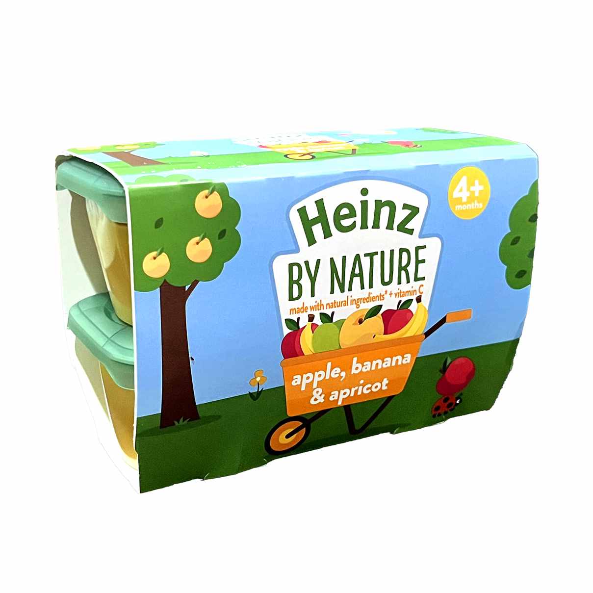 Heinz Puree For Babies - Apple, Banana & Apricot Flavor, 4-6months, 100g Each