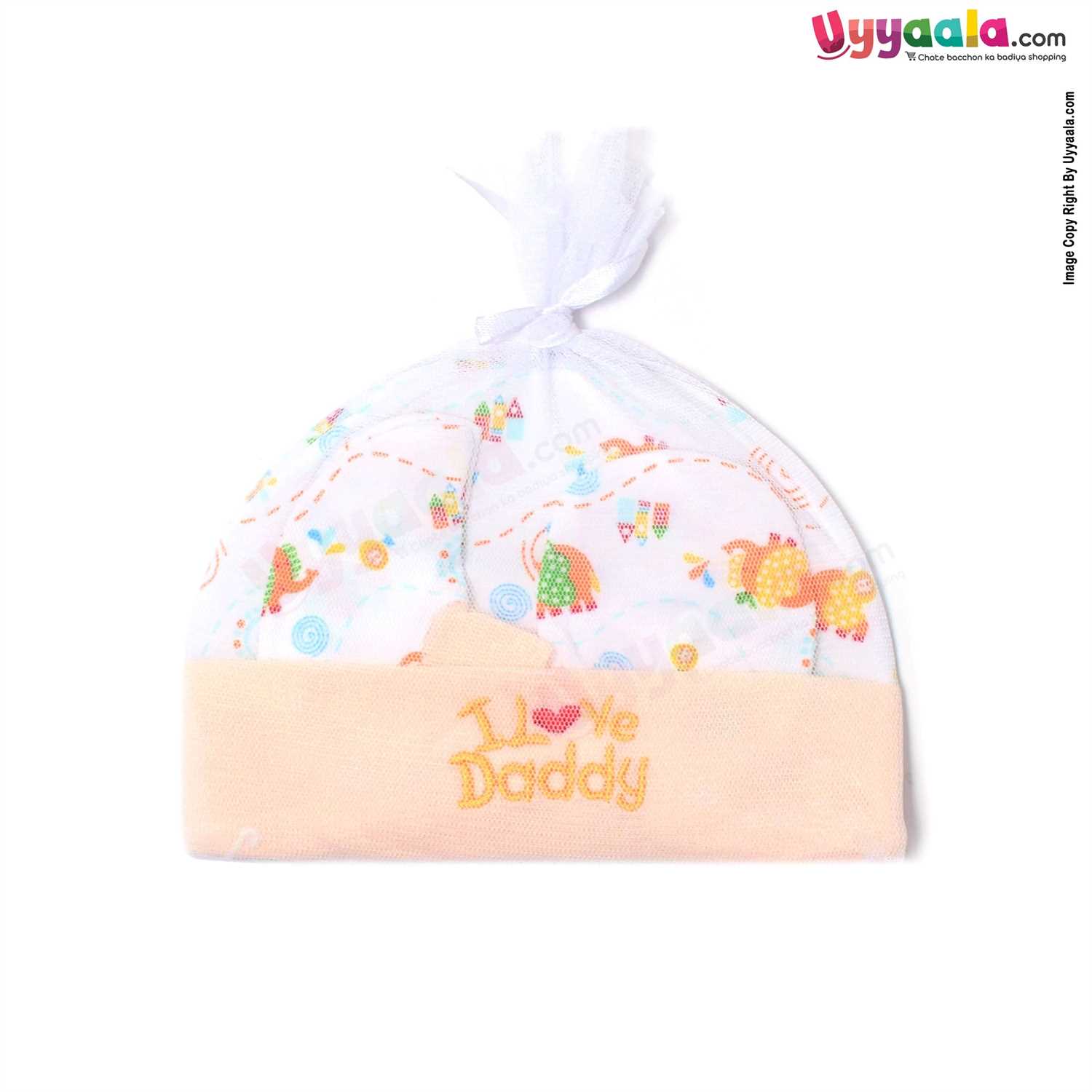 MONTALY Cap Set Elephant Print 0-3m Age