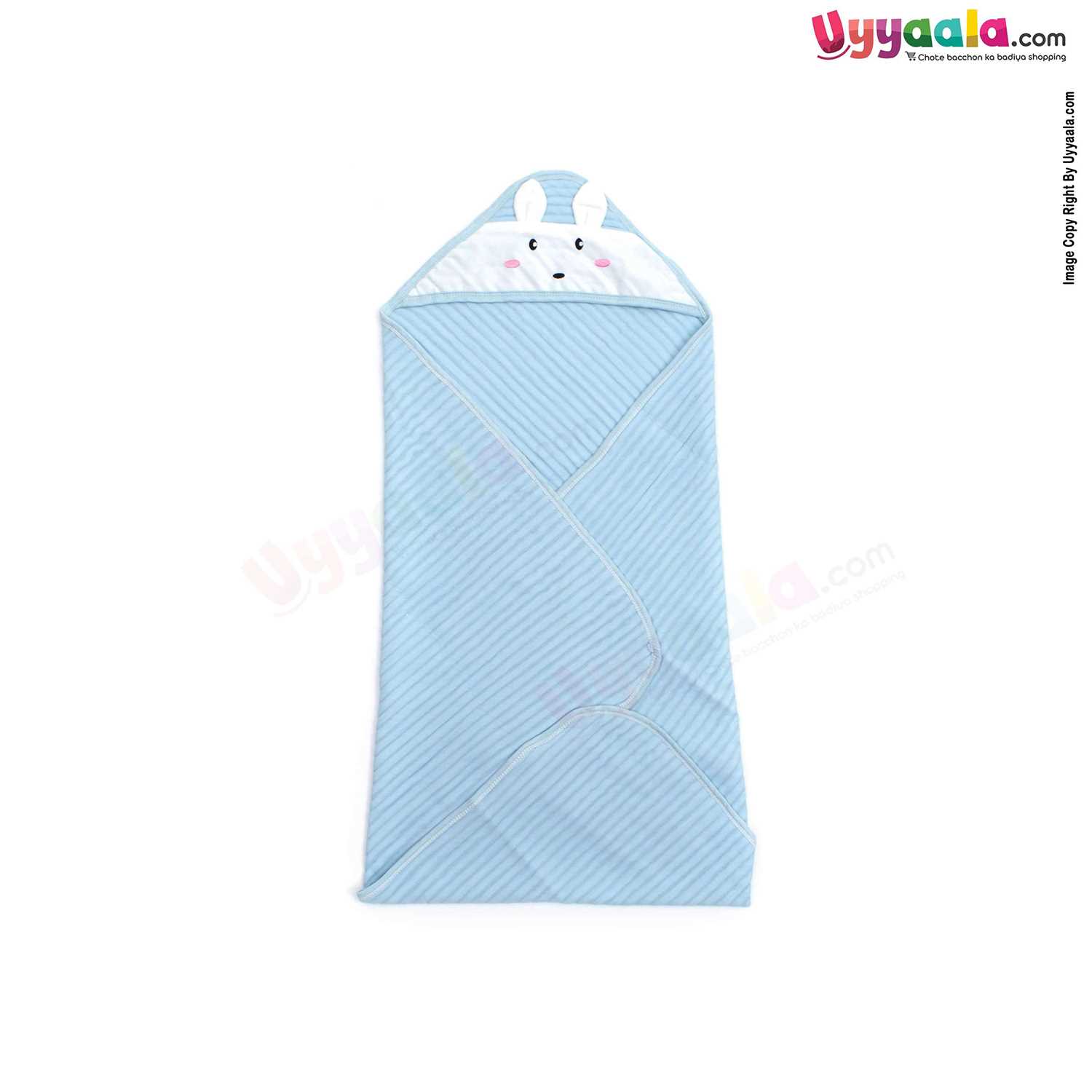 Thermal Hood Blanket Rabbit Character 0-24m Age,Blue