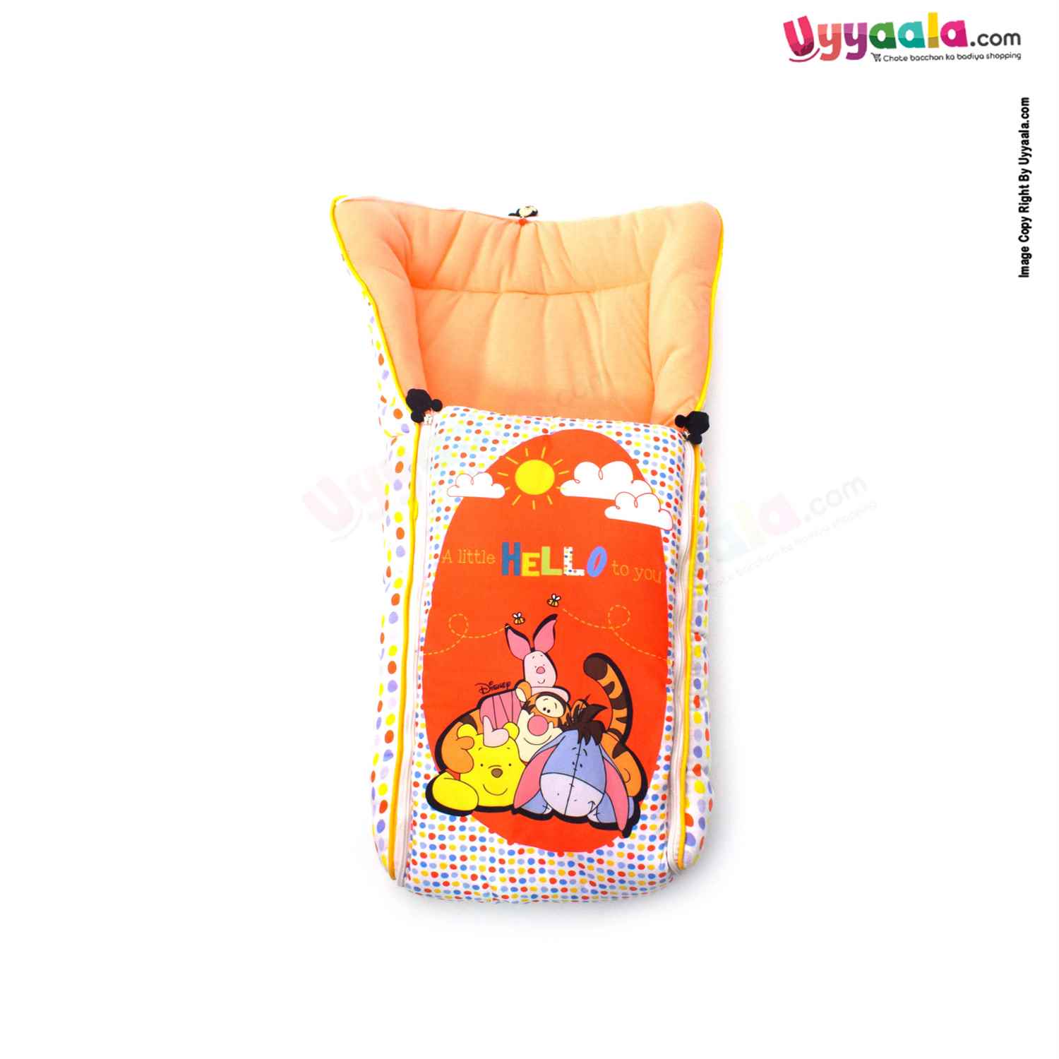 DISNEY Baby Carry Nest (Sleeping Bag) Cotton Animals Print 0+m Age, Orange