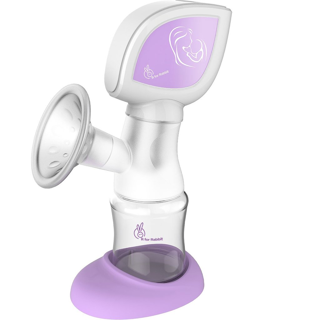 R FOR RABBIT First Feed Comfort Automatic Electric Feeding Breast Pump for Mothers - Purple