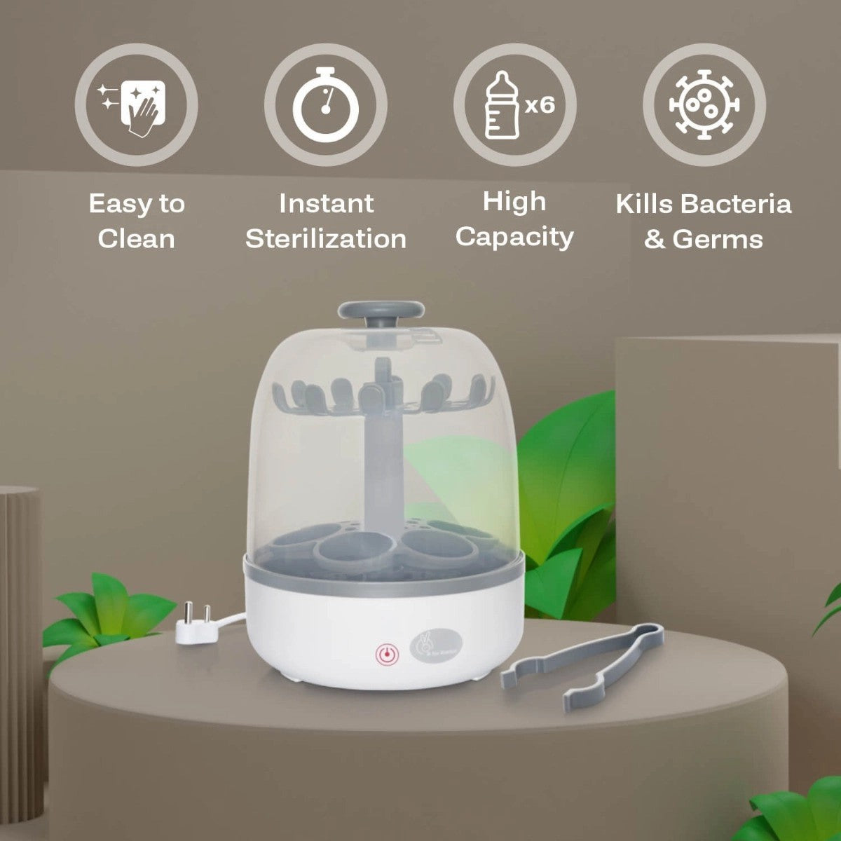 R FOR RABBIT I BOT Bottle Sterilizer With Finger Touch Sensor