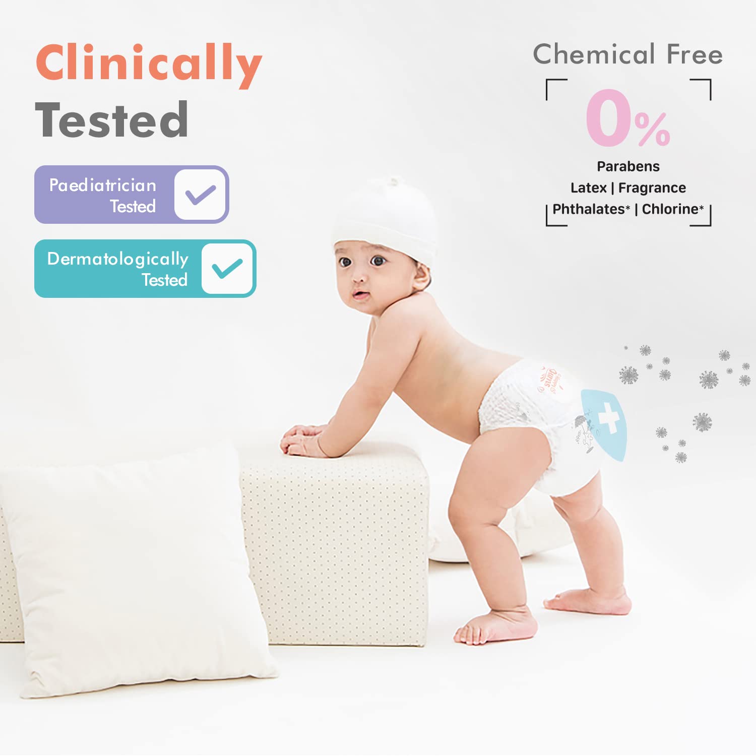 R for Rabbit Feather Diapers For Your Baby - XS (Below 5 kgs)