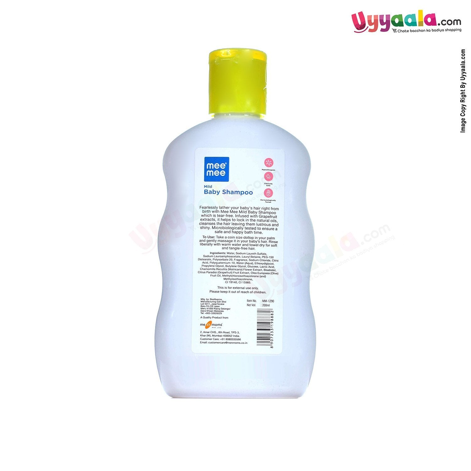 MEE MEE Mild Baby Shampoo Tear Free - 200ml-uyyala-com.myshopify.com-Shampoo-Mee Mee