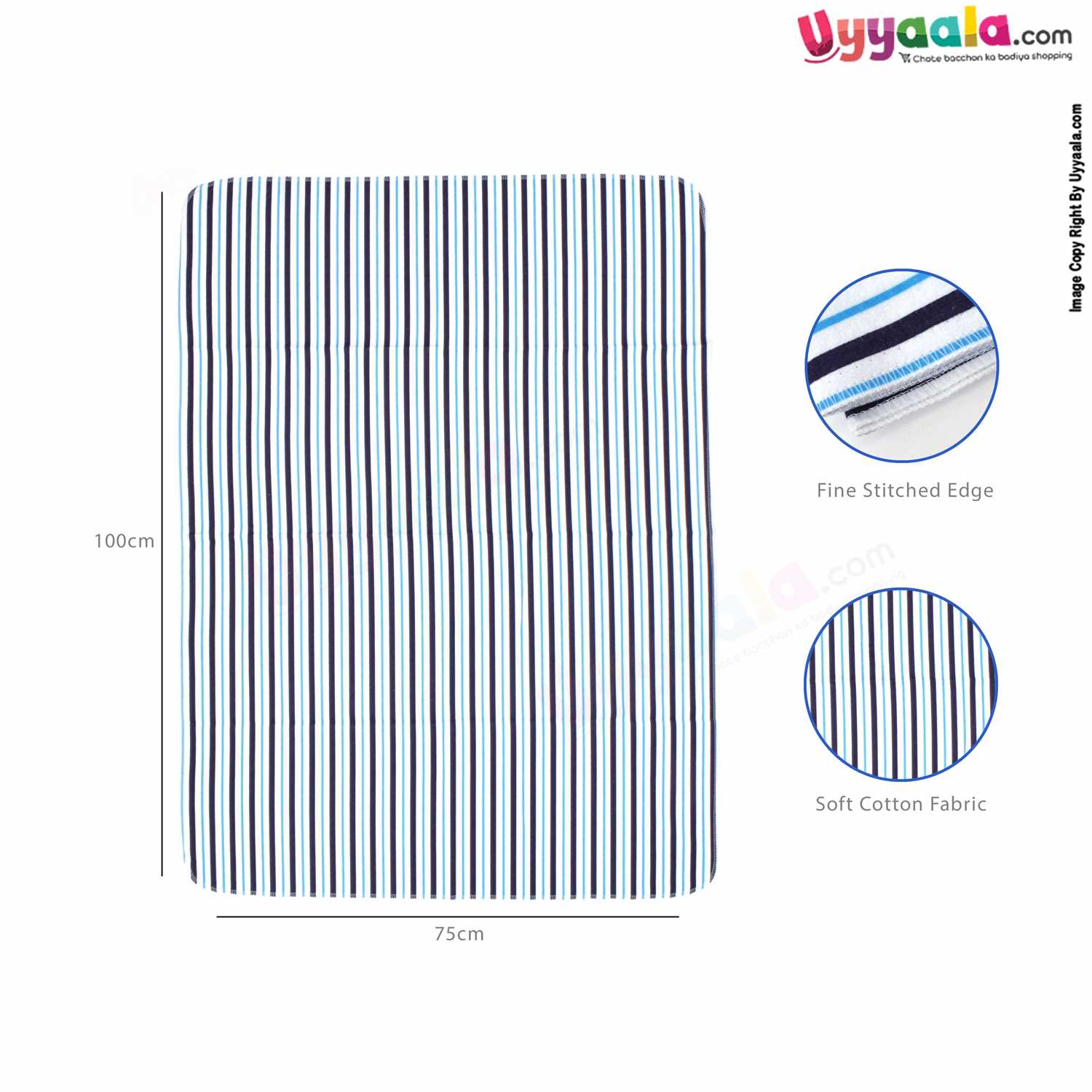 DARLING Baby Bath Towel 100% Cotton with Print 4p Set 0+m Age ,Size (100*75cm) - Multi Color