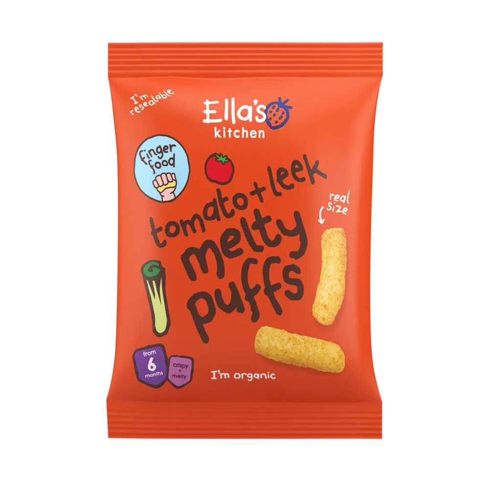 Ellas Kitchen - Tomato  + Leek 6+ Months 100% Natural & Healthy Snacks 20g