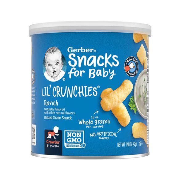 Gerber Lil' crunchies - Ranch, naturally flavored baby snack - 42g, 8 + months
