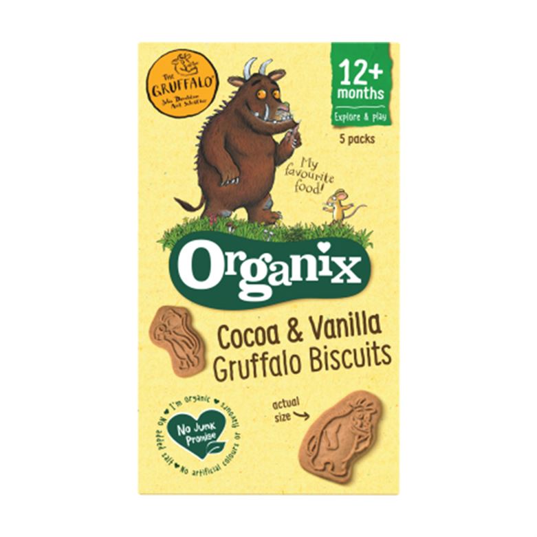 Buy Organix Cocoa & Vanilla Gruffalo Biscuits For Babies Online in India at uyyaala.com