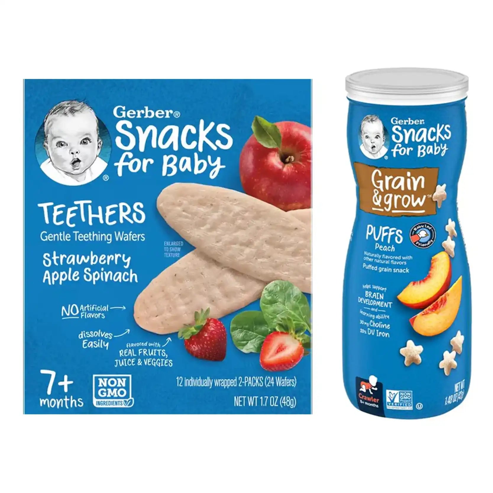 Buy Gerber Gentle Teething Wafers & Puffs for Babies - (Combo Pack) Online in India at uyyaala.com
