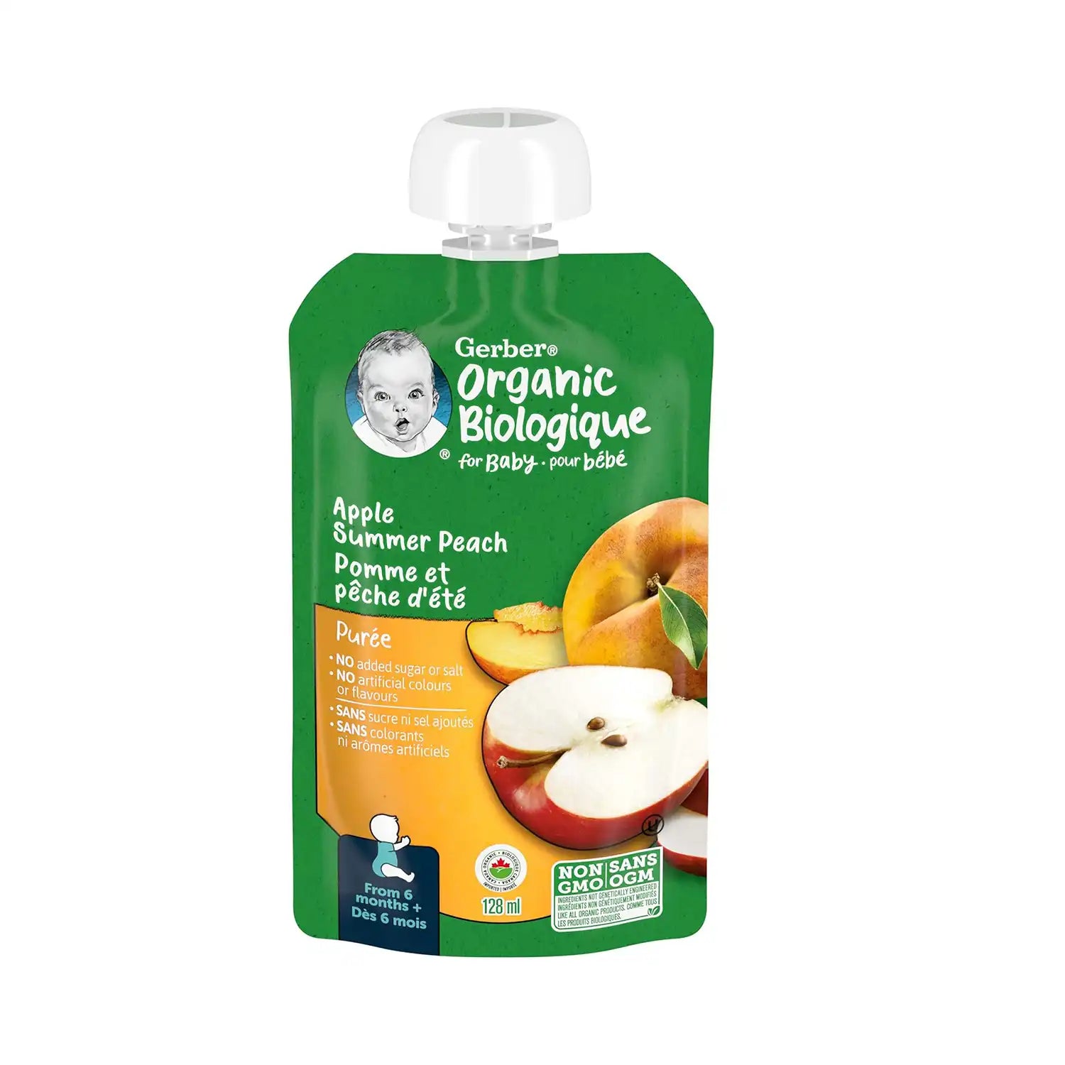 Buy Gerber Organic Biologique Puree for Babies, Apple & Summer Peach Online in India at uyyaala.com