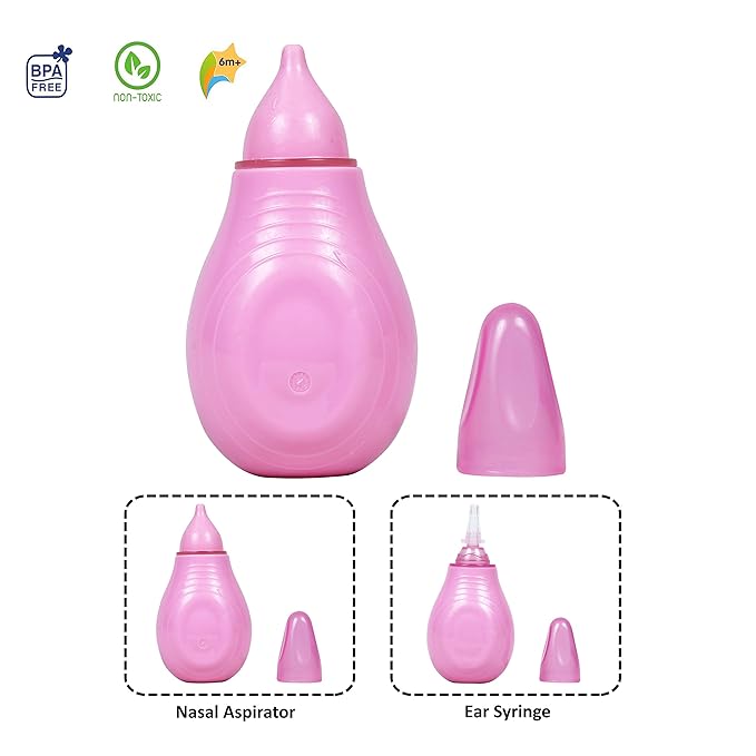 1st Step Nose Cleaner with Ear Drops Dropper for Baby - Pink
