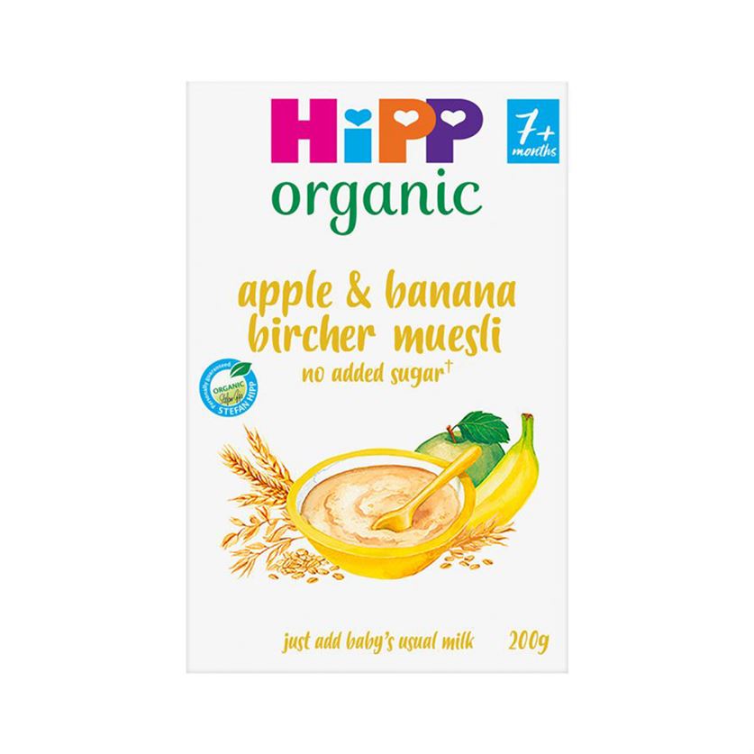 Hipp Organic Apple & Banana Bircher Muesli for Babies - 200gms, 7+m