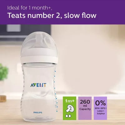 PHILIPS AVENT Baby feeding bottle with teat - 260ml, 1+m