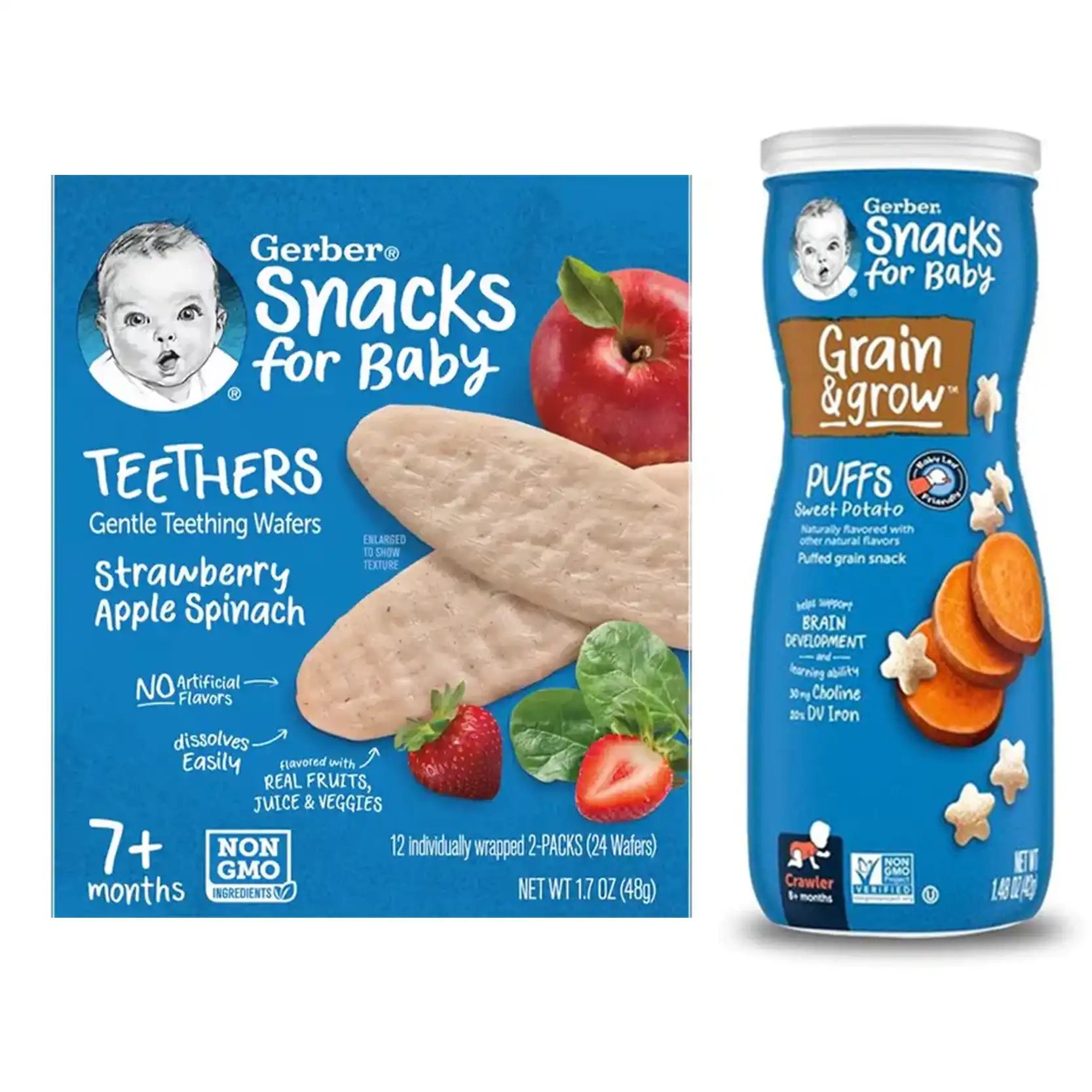 Buy Gerber Gentle Teething Wafers & Puffs for Babies - (Combo Pack) Online in India at uyyaala.com