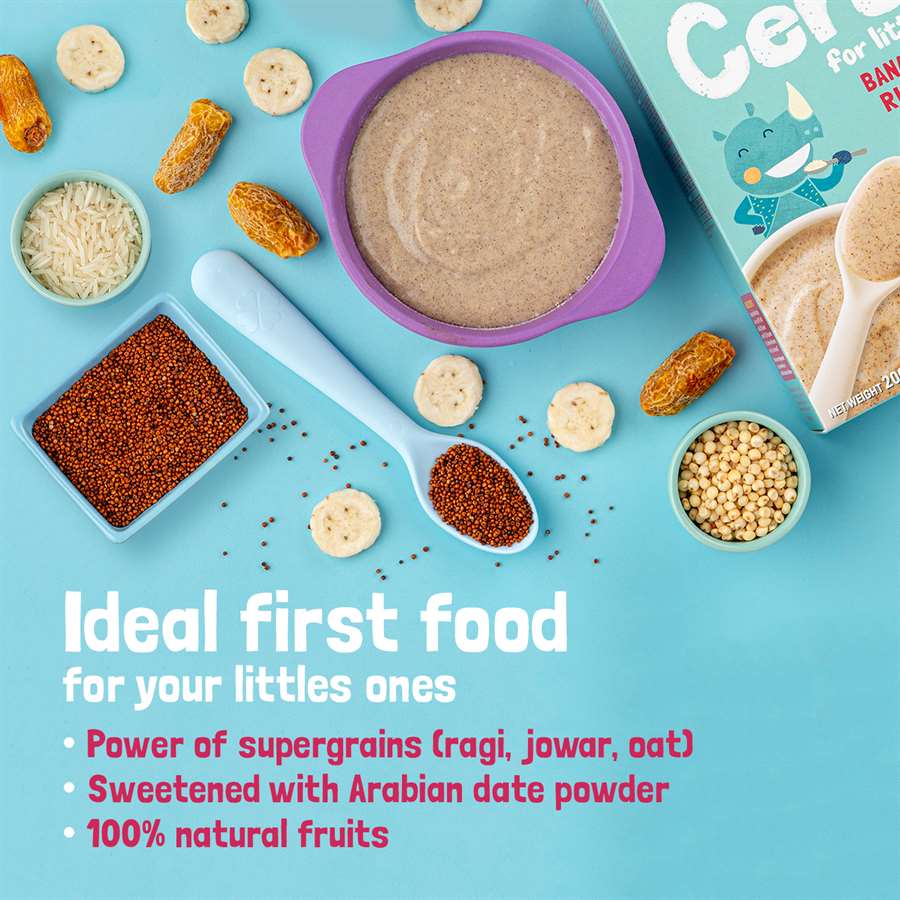 Buy Slurrp Farm Millet Cereal for Baby with Ragi, Rice, Banana & Milk - 200gms Online in India at uyyaala.com