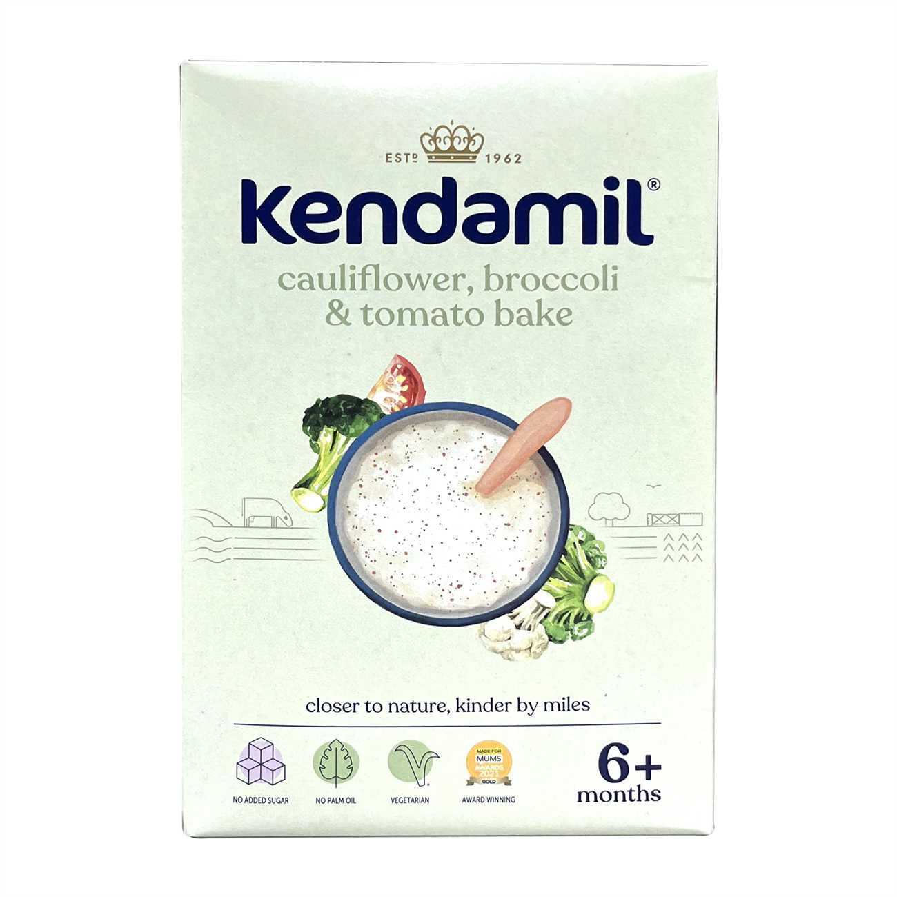 Kendamil Cauliflower Broccoli & Tomato Bake Cereal for your Baby, 6+months - 150g