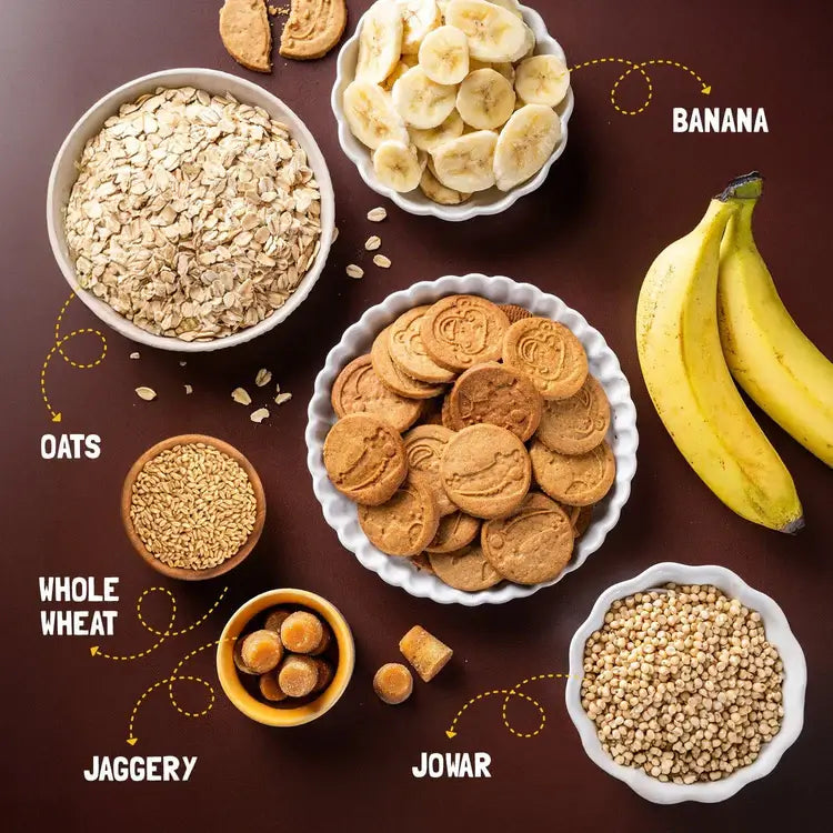 Slurrp Farm Multigrain Cookie Biscuits for Children with Banana - 88grams