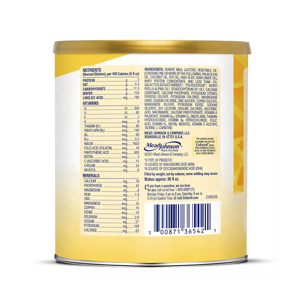 Enfamil Infant Baby Milk Formula with Iron - 354gms, 0-12months (Imported Tin Pack)