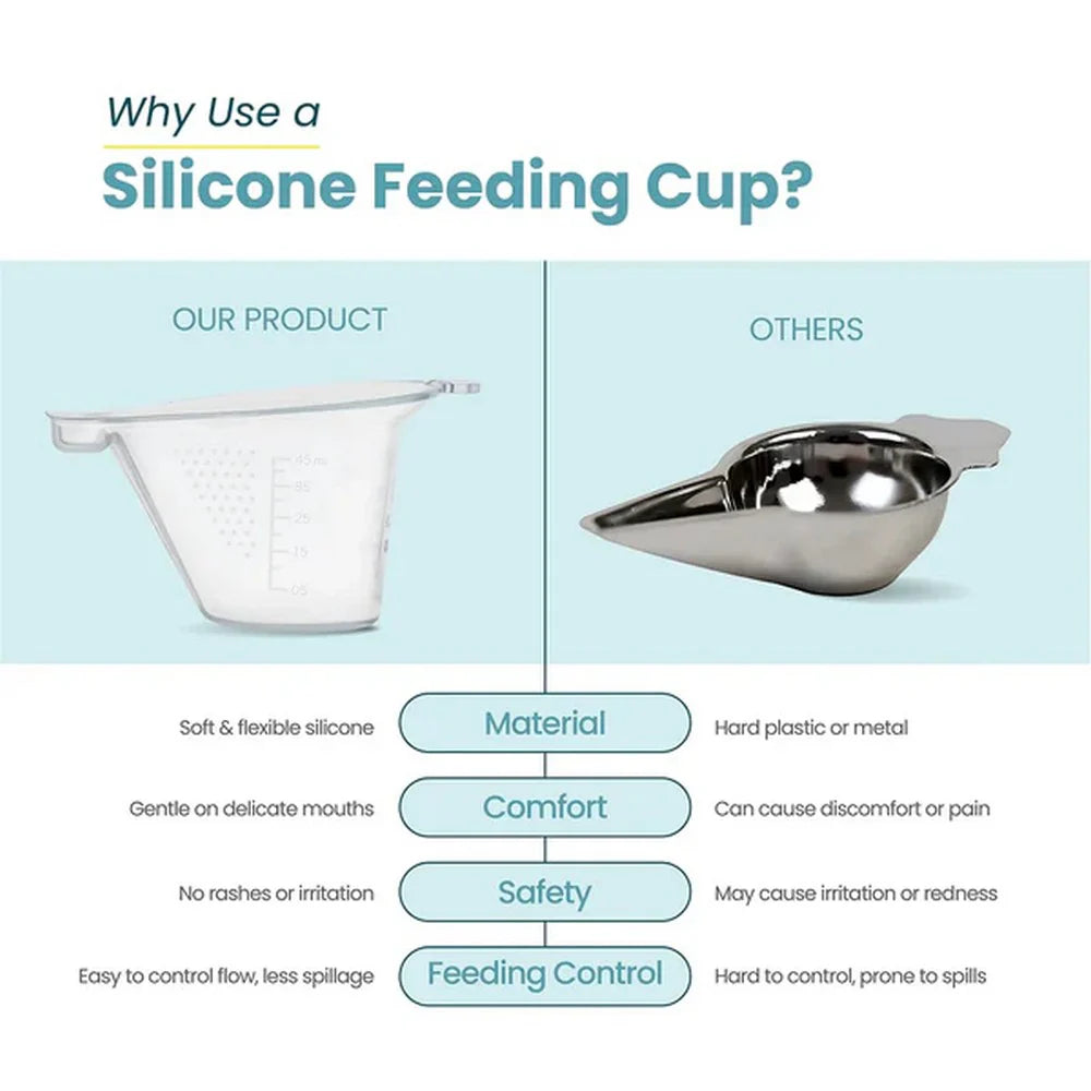 Mother Sparsh Silicone Medical Feeding Cup for Baby - 45ml