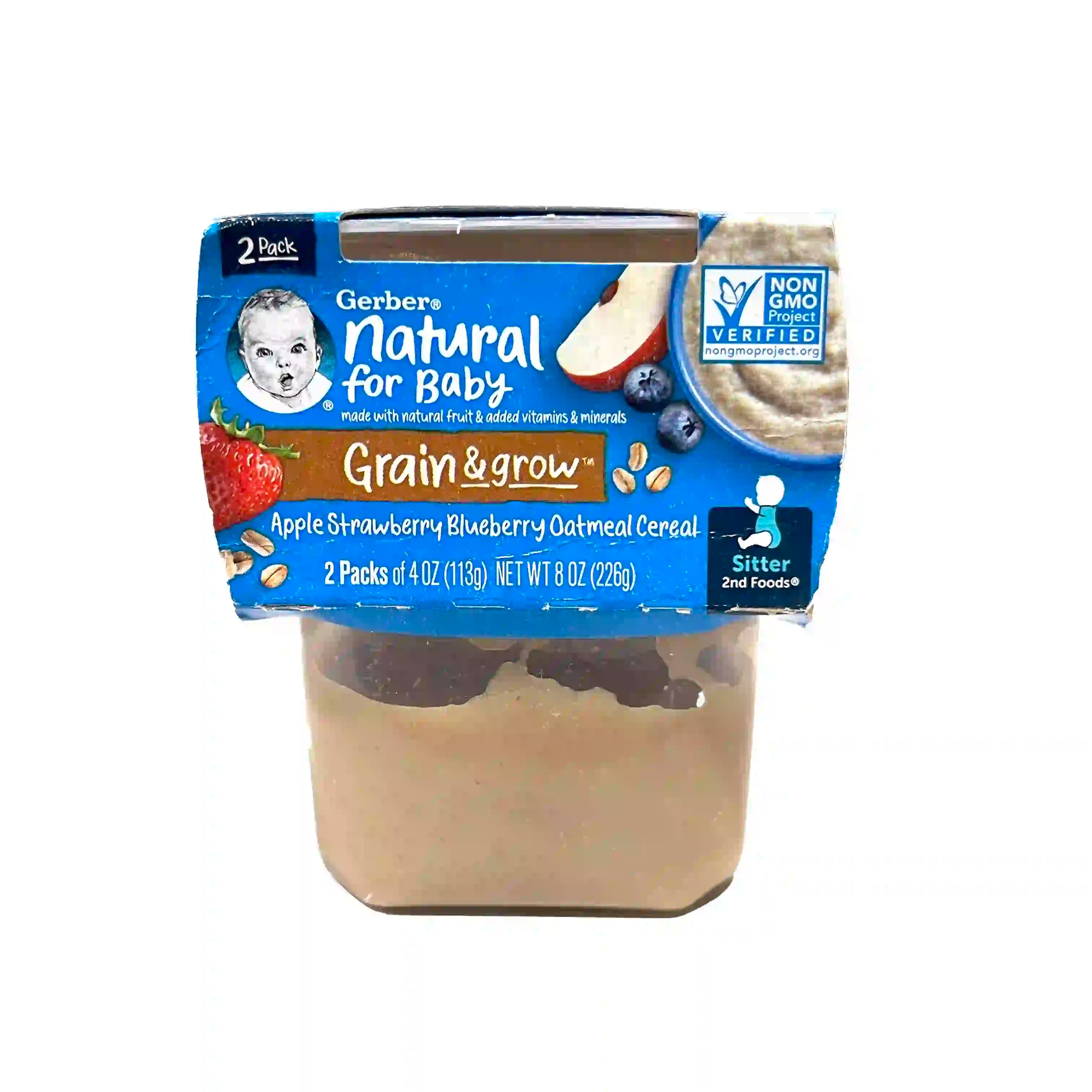 Buy Gerber Oatmeal Cereal Puree with Apple, Strawberry & Blueberry Online in India at uyyaala.com